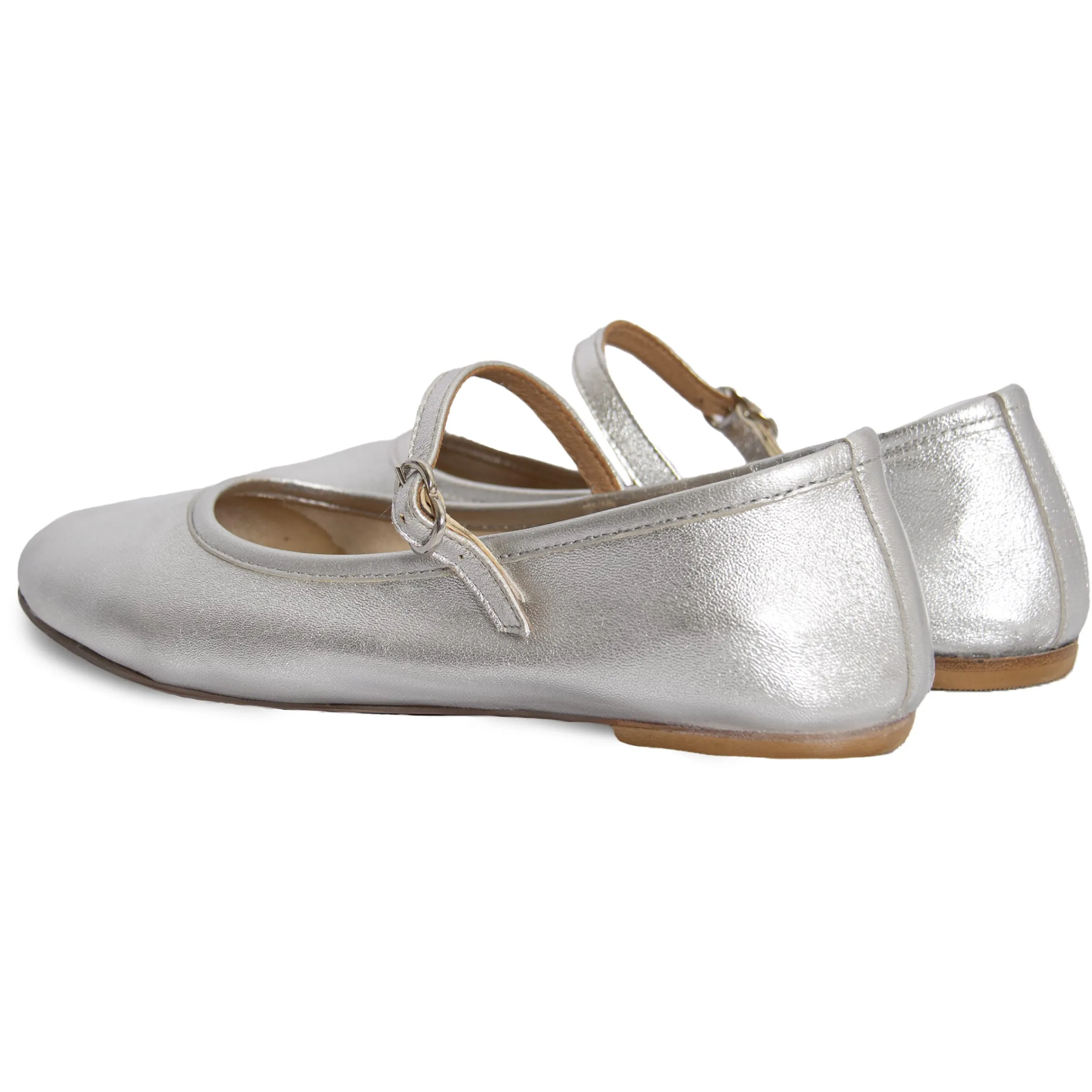 Femme JULES & JENN Ballerines & Babies | Babies plates cuir métallisé