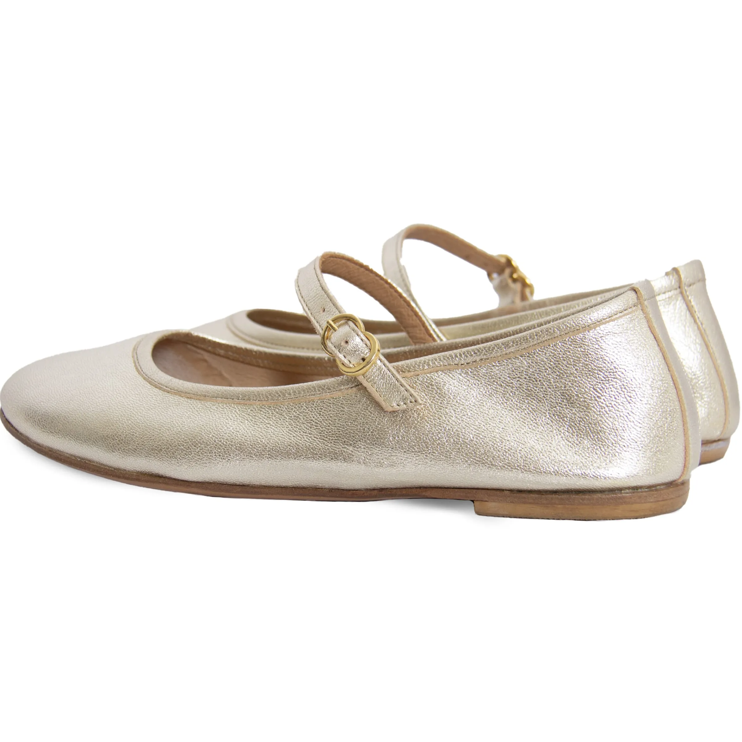 Femme JULES & JENN Ballerines & Babies | Babies plates cuir métallisé