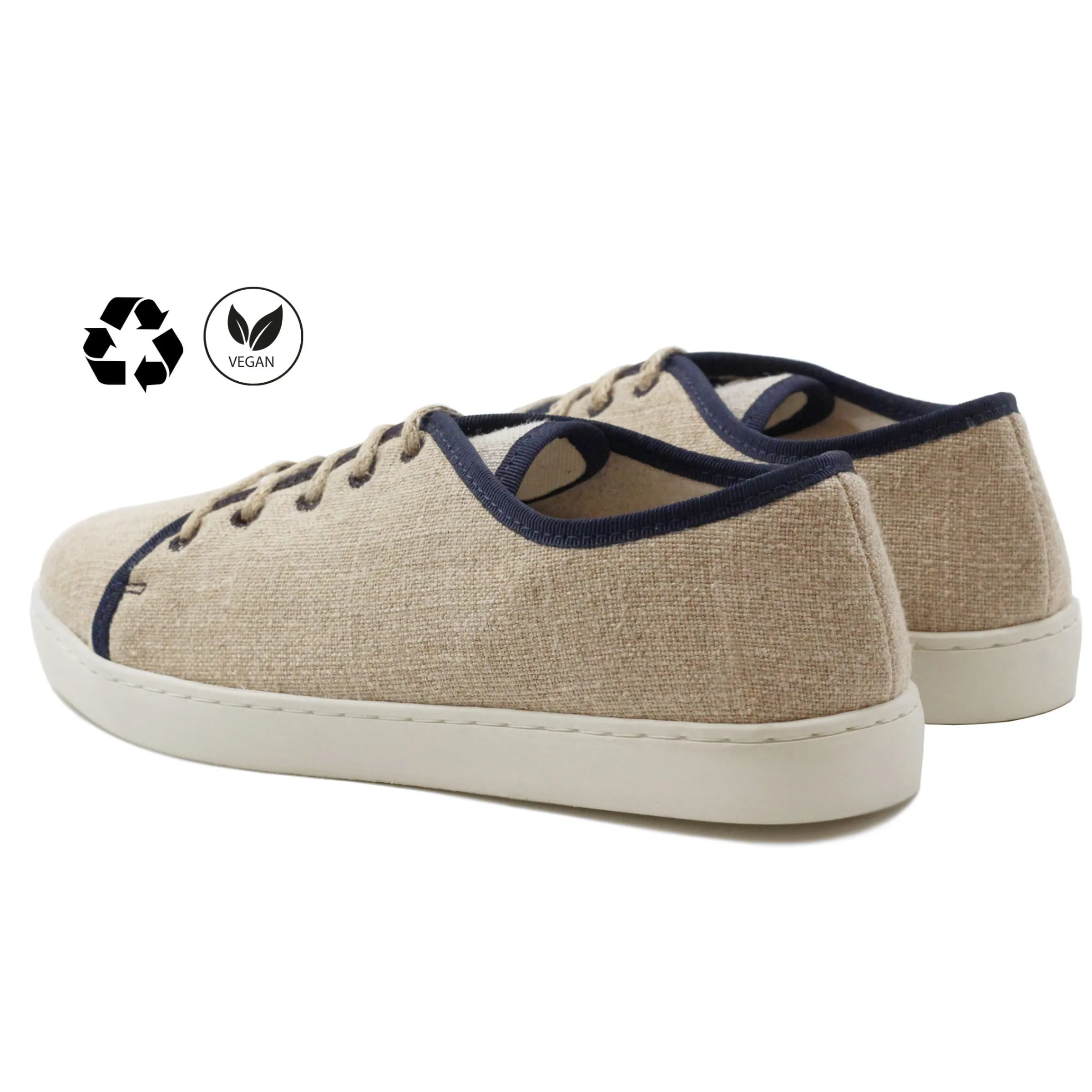 Femme JULES & JENN Dressing Recyclé | Baskets | Baskets en lin beige bleu