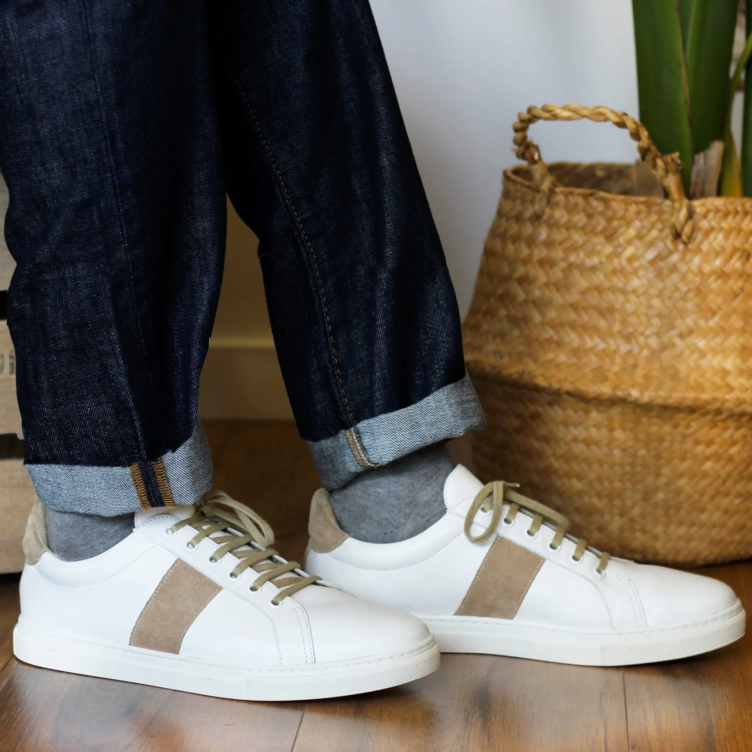 Femme JULES & JENN Baskets | Baskets | Baskets Made in France cuir beige