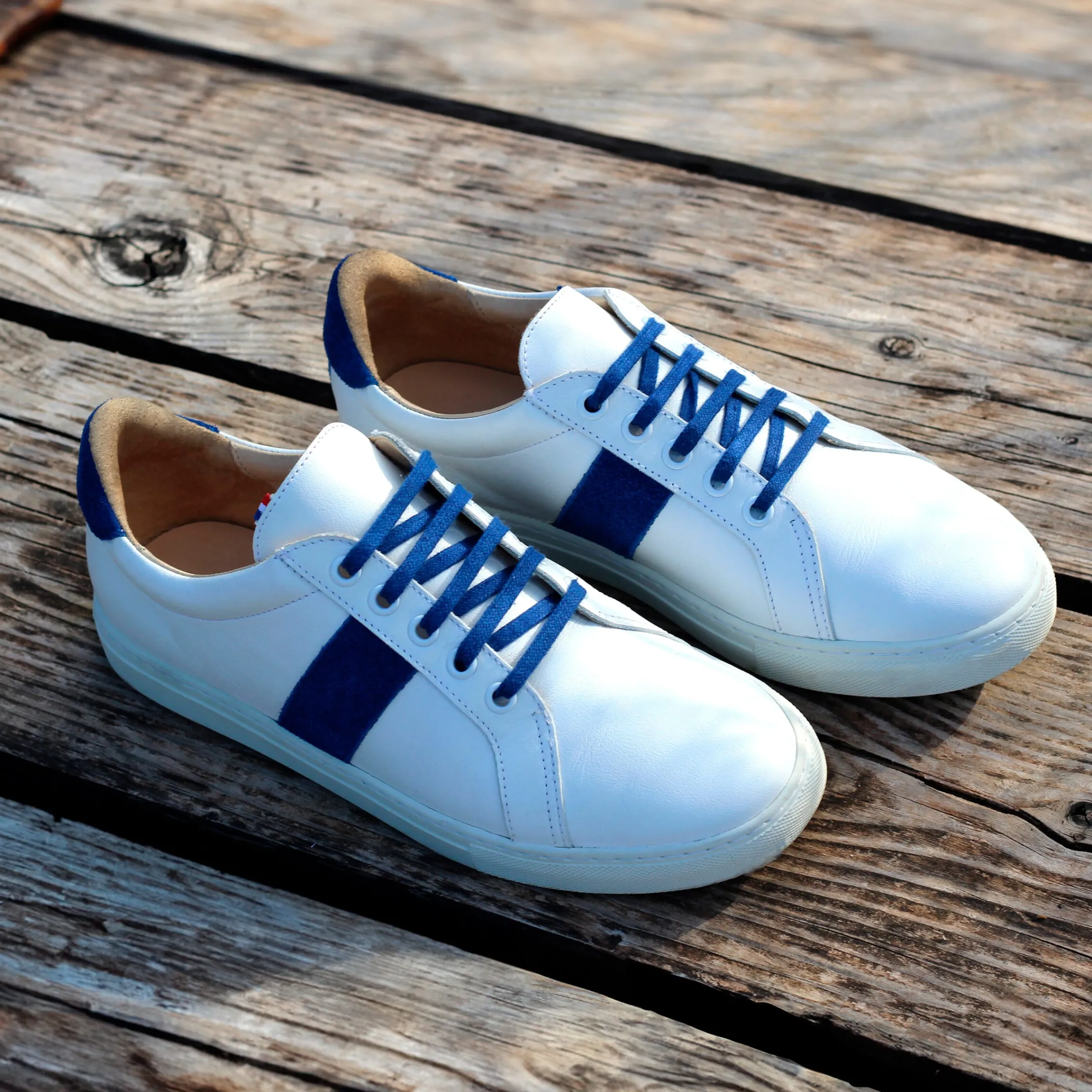 Femme JULES & JENN Baskets | Baskets | Baskets Made in France cuir bleu