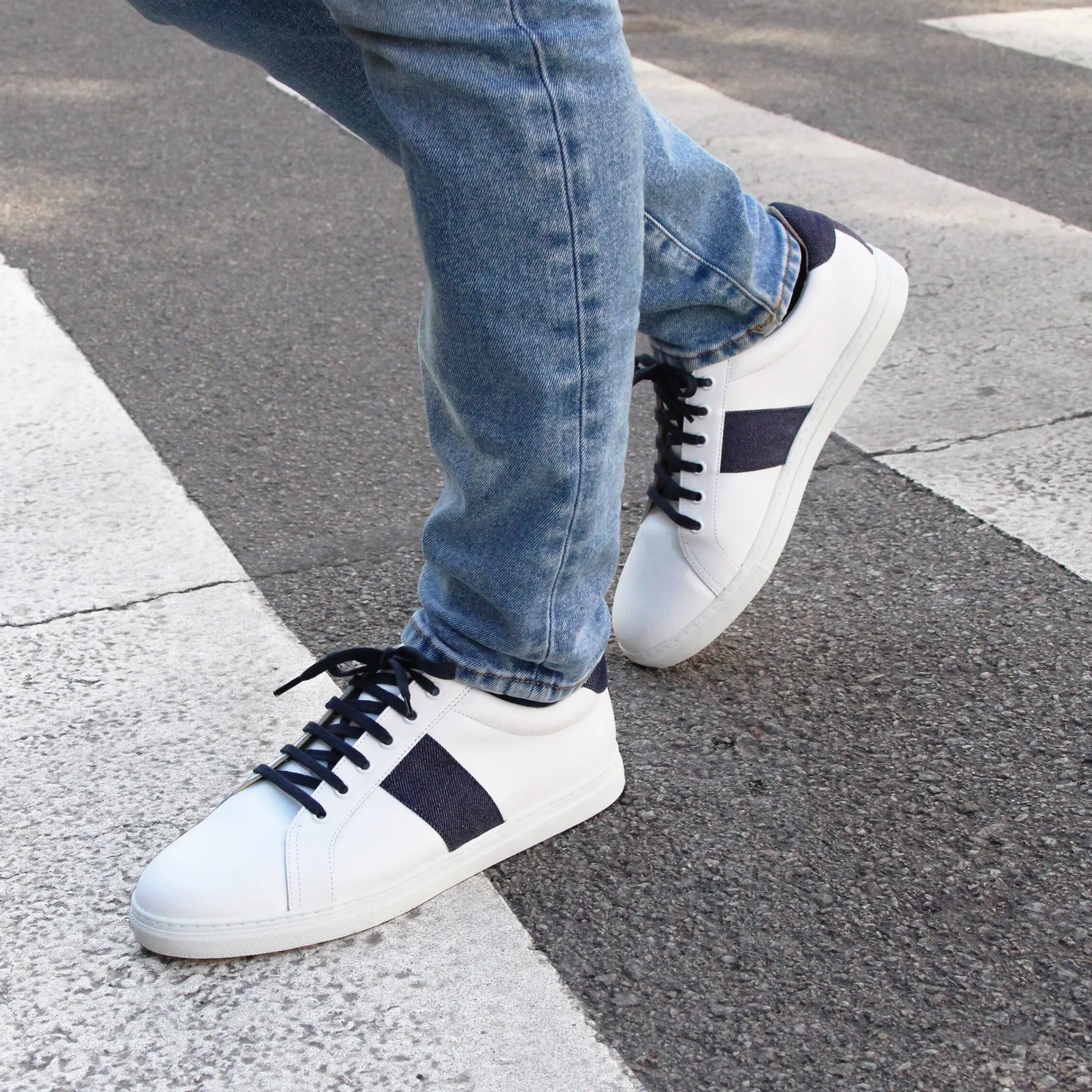 Femme JULES & JENN Baskets | Baskets | Baskets Made in France cuir denim