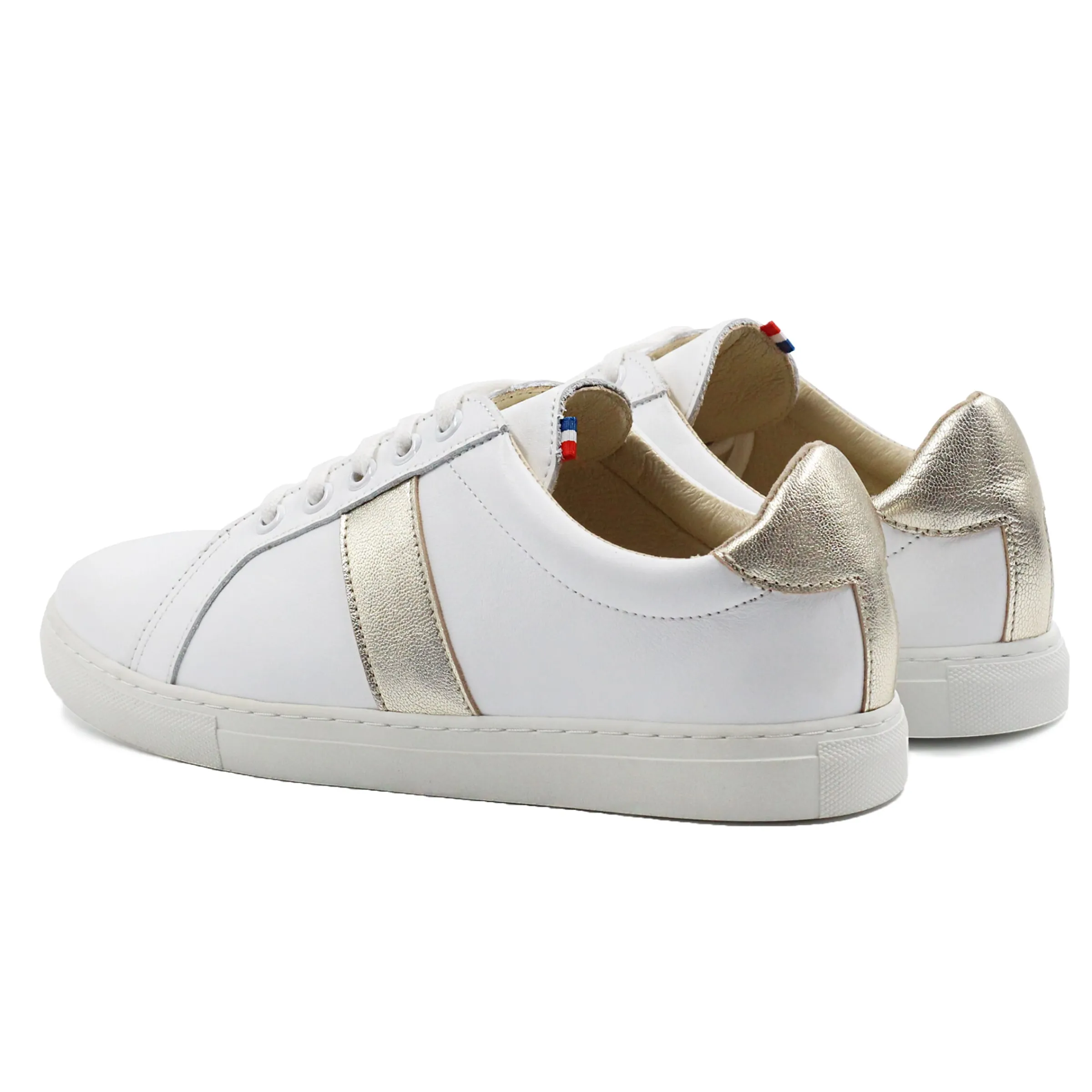 Femme JULES & JENN Baskets | Baskets Made in France cuir doré