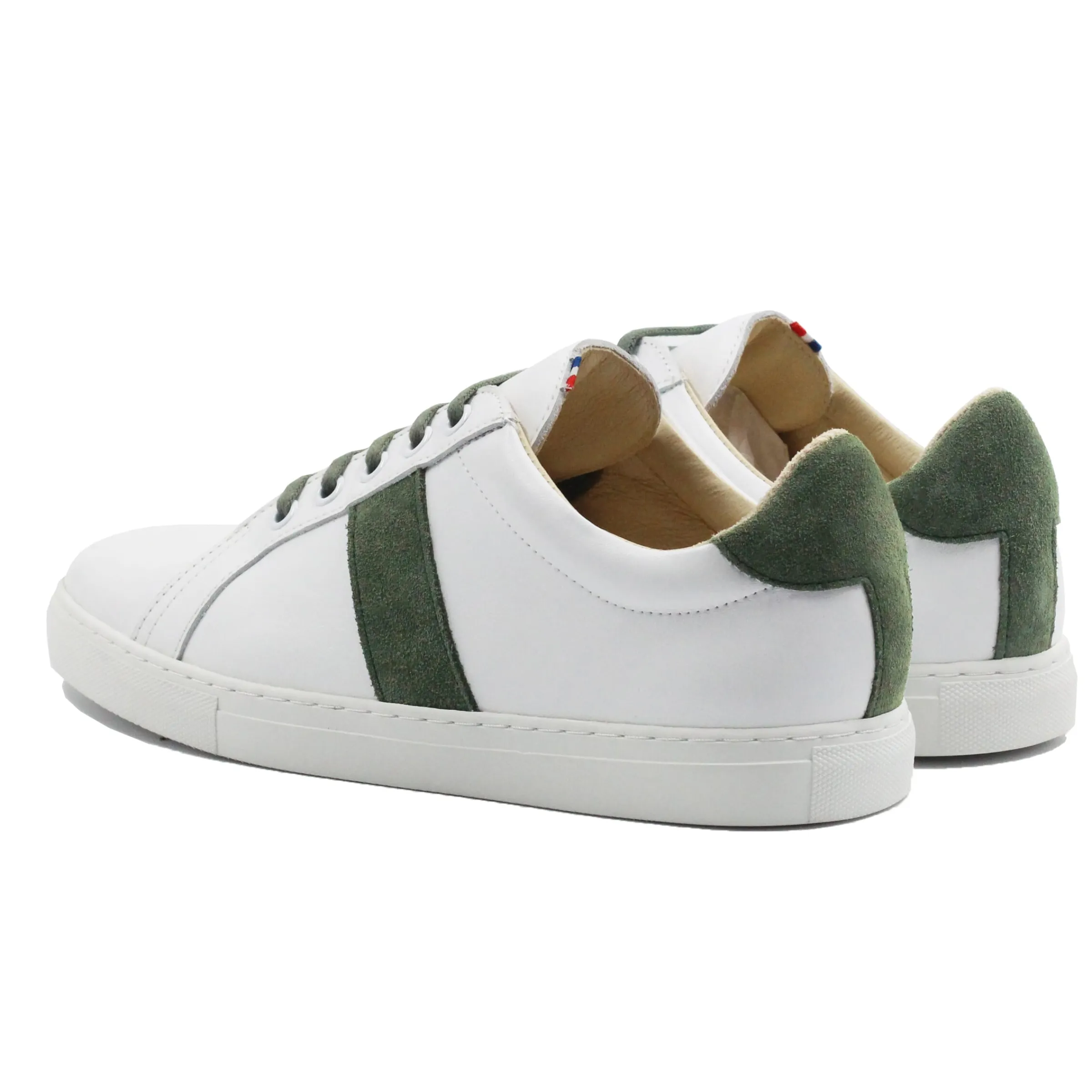 Femme JULES & JENN Baskets | Baskets | Baskets Made in France cuir kaki