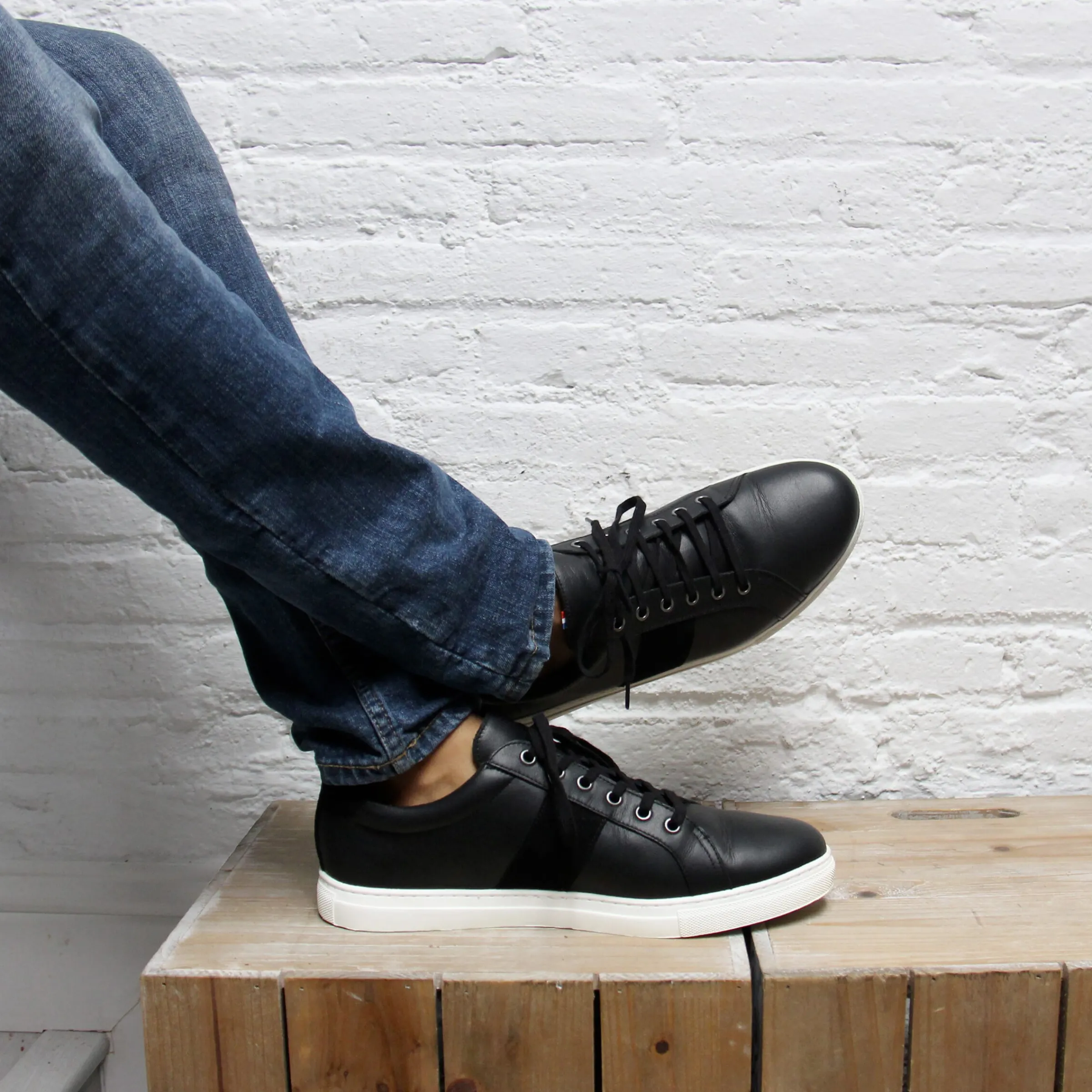 Homme JULES & JENN Fins De Série Solidaires | Baskets Made in France cuir