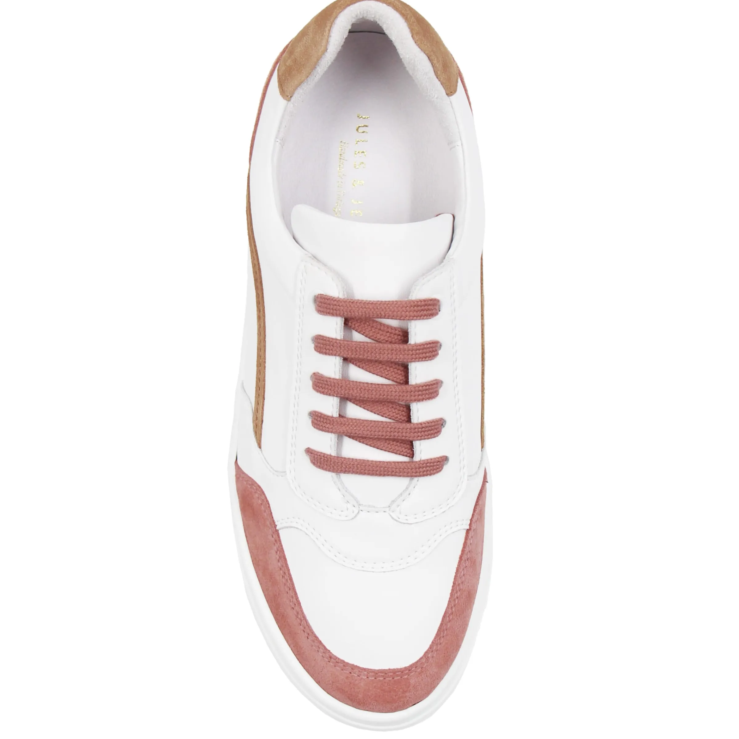 Femme JULES & JENN Baskets | Baskets vintage cuir blanc beige