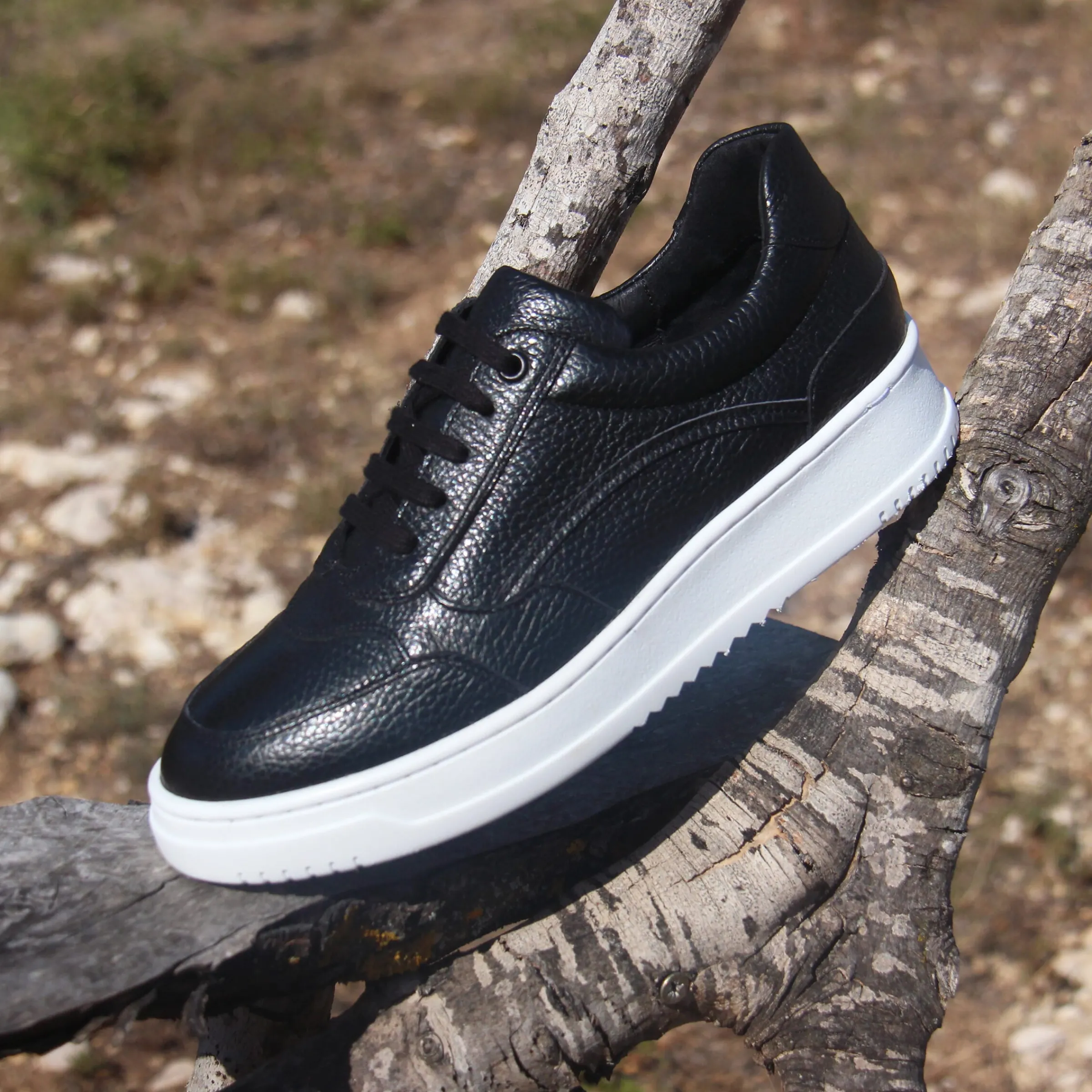 Femme JULES & JENN Baskets | Baskets vintage cuir grainé