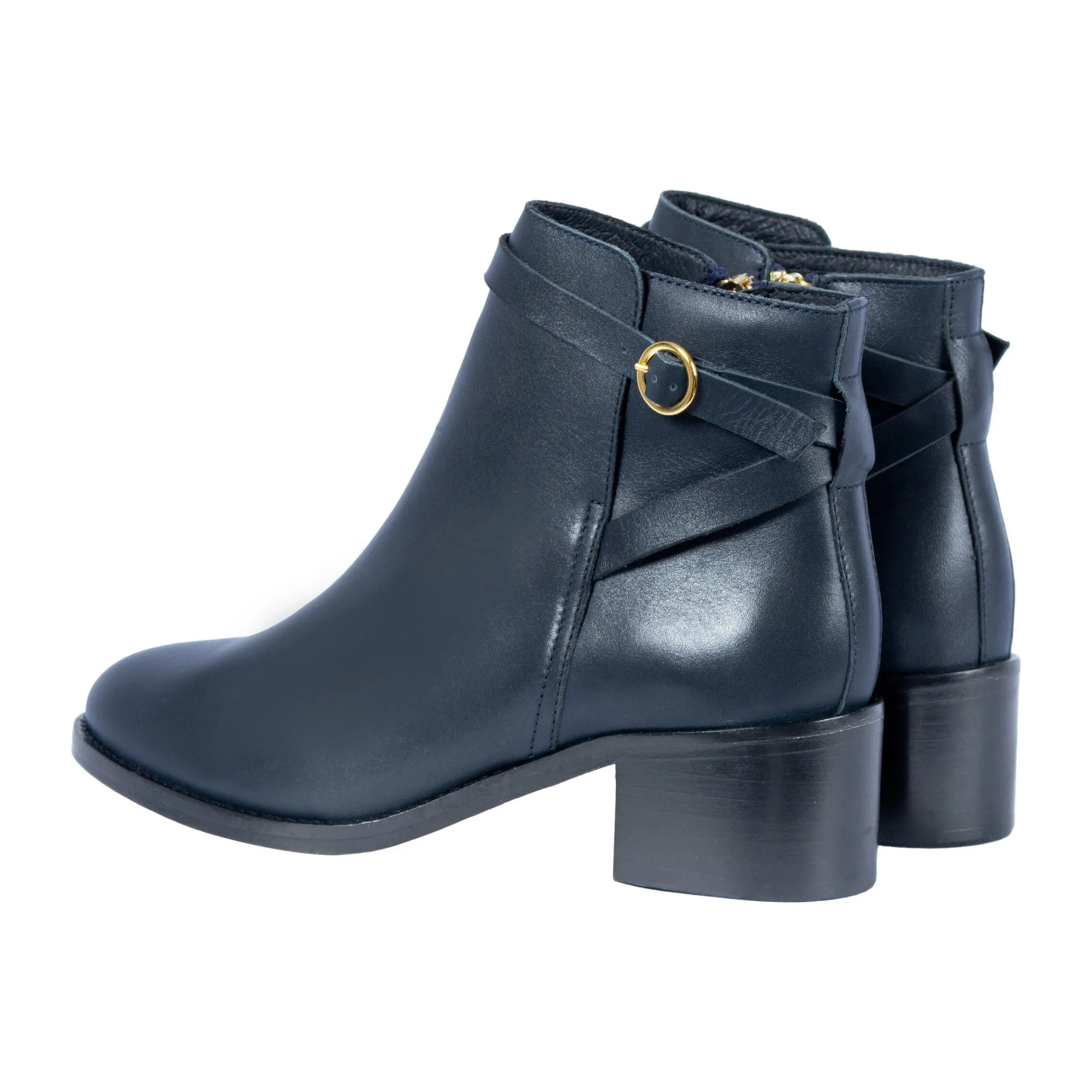 Femme JULES & JENN Bottines & Bottes | Bottines cavalières cuir bleu