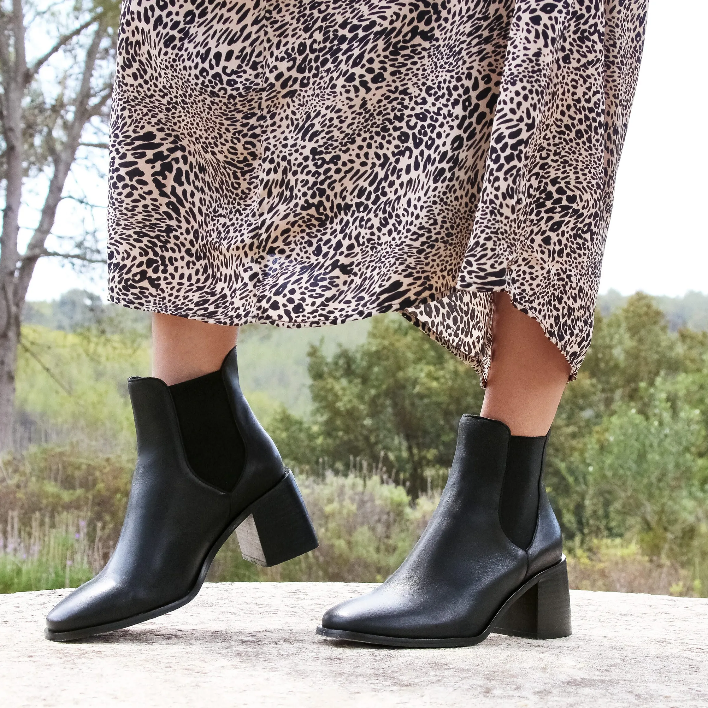 Femme JULES & JENN Bottines & Bottes | Bottines Chelsea talon cuir