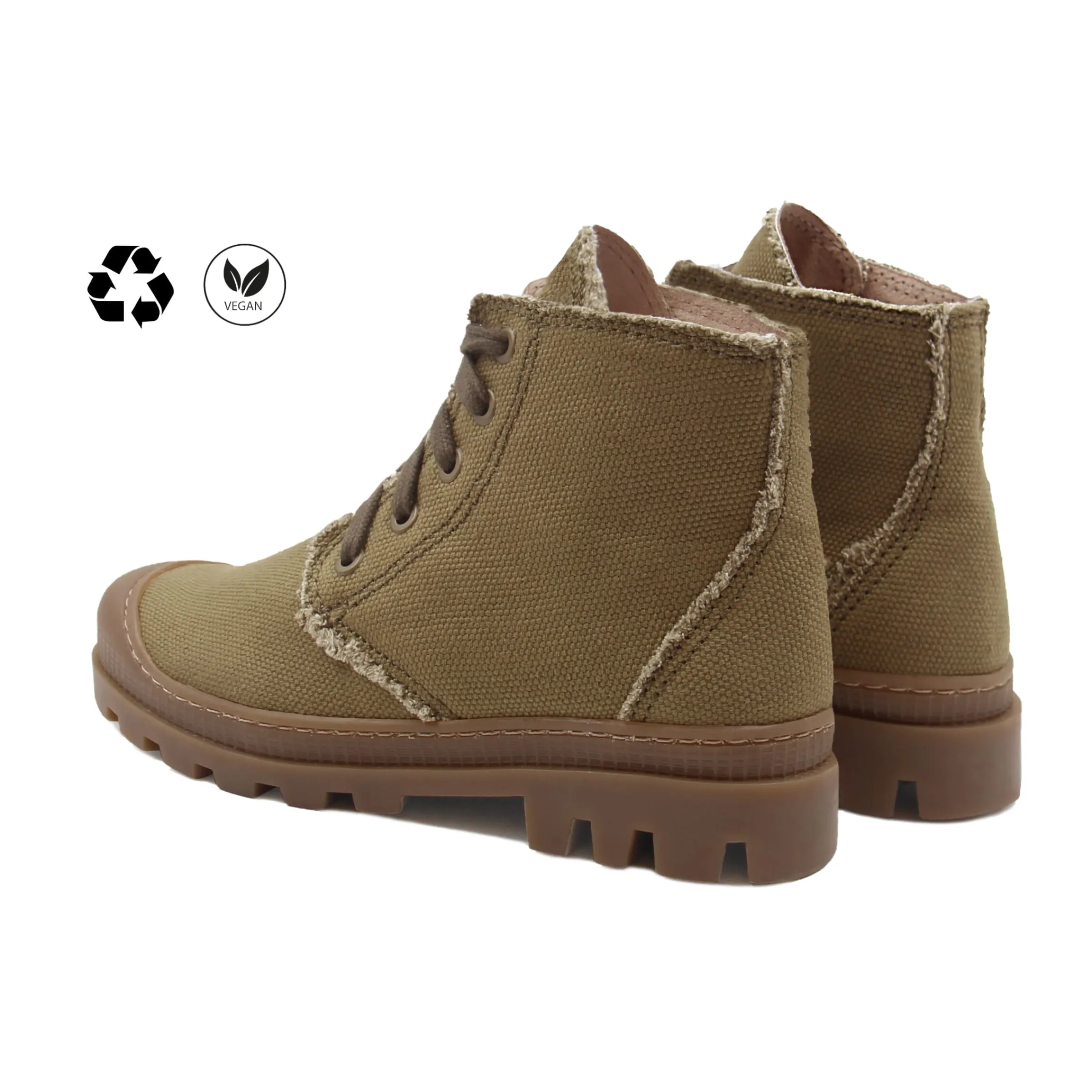 Femme JULES & JENN Dressing Recyclé | Bottines & Bottes | Bottines crantées toile recyclée