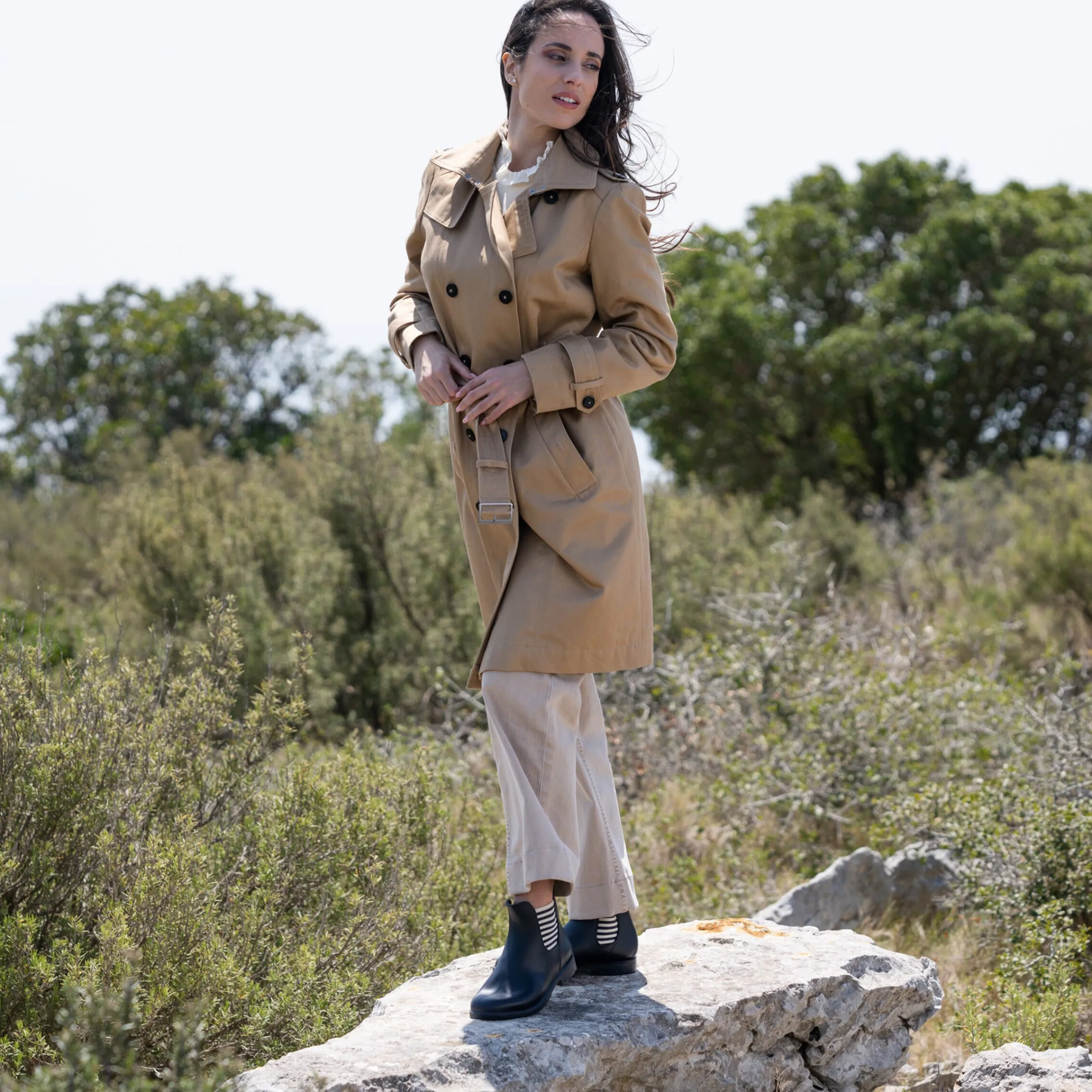 Femme JULES & JENN Bottines & Bottes | Bottines de pluie bleu blanc