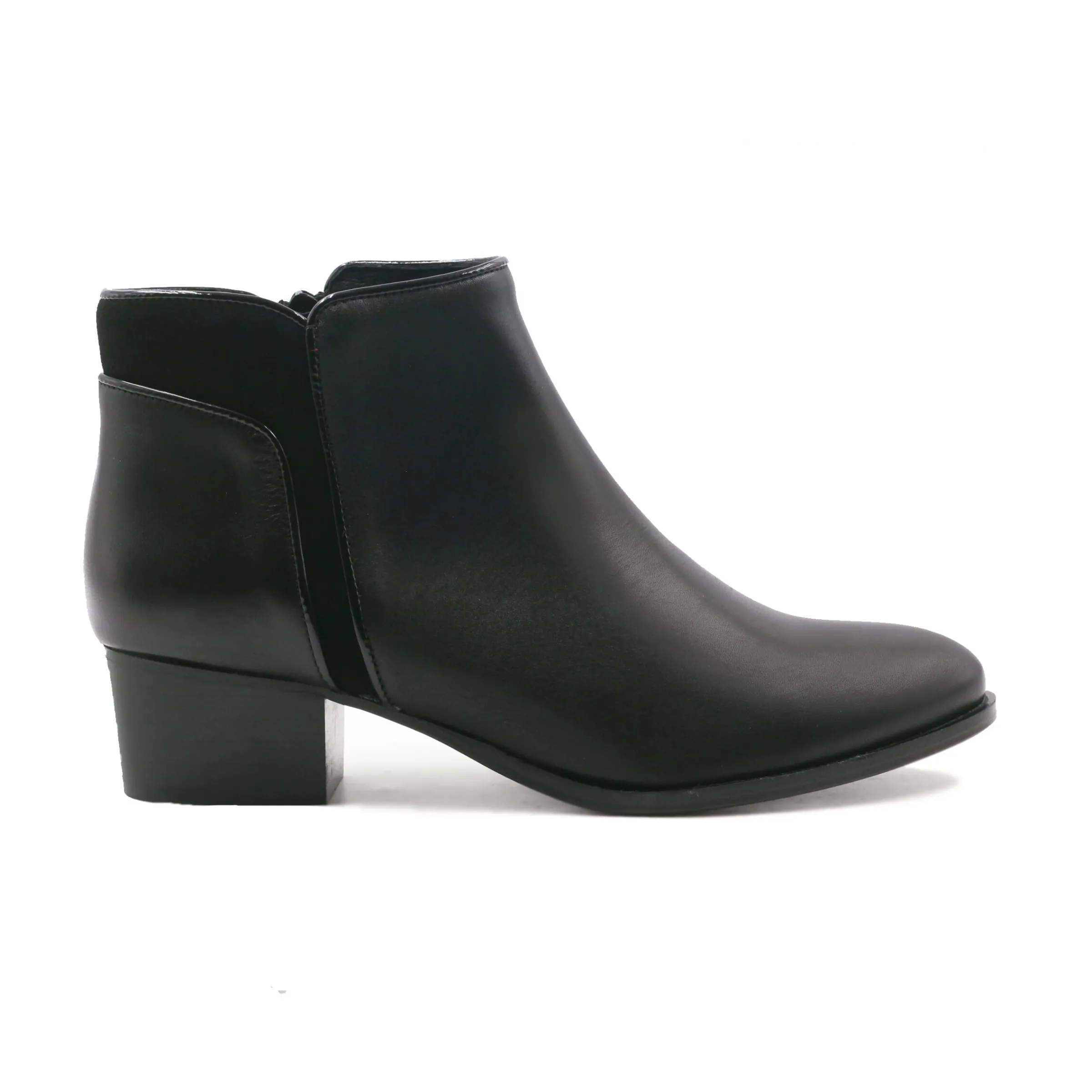 bottines_moyen_talon_cuir_noir_4.webp Femme JULES & JENN Bottines & Bottes | Bottines moyen talon cuir