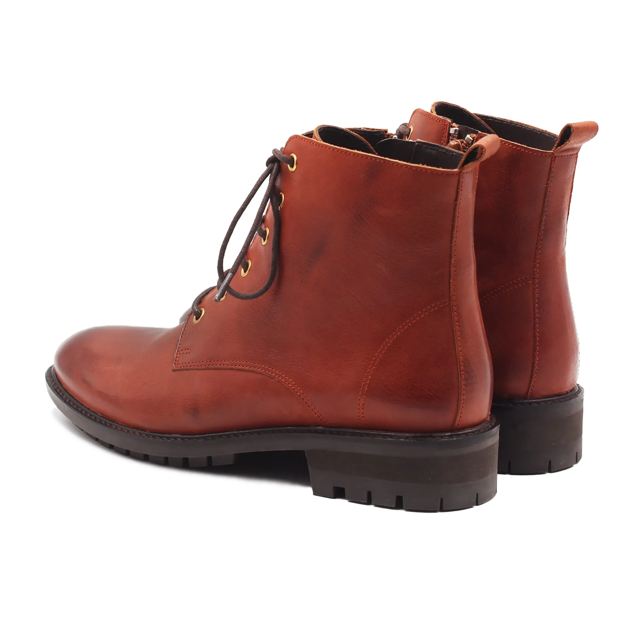 Femme JULES & JENN Bottines & Bottes | Bottines plates à lacet cuir