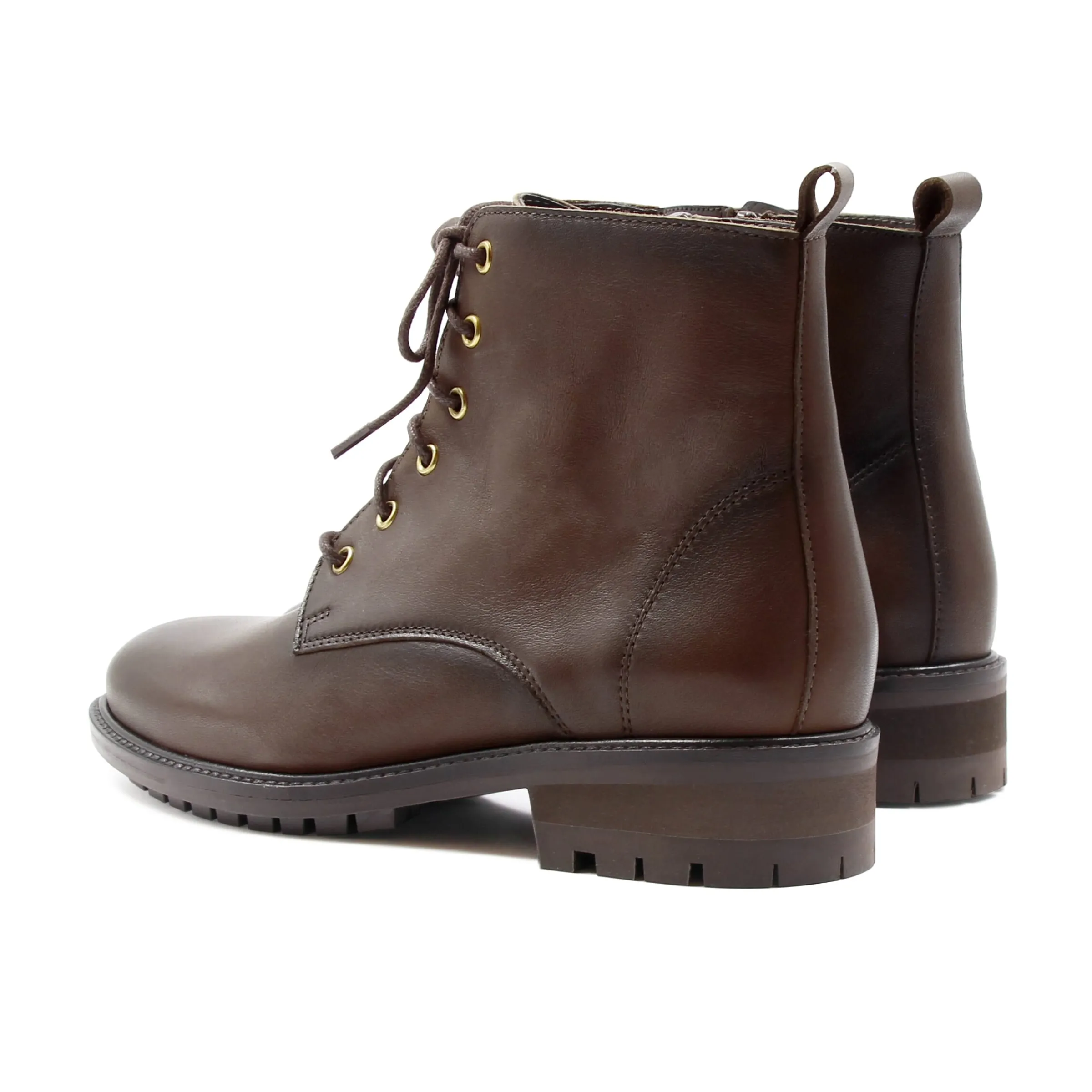 Femme JULES & JENN Bottines & Bottes | Bottines plates à lacet cuir