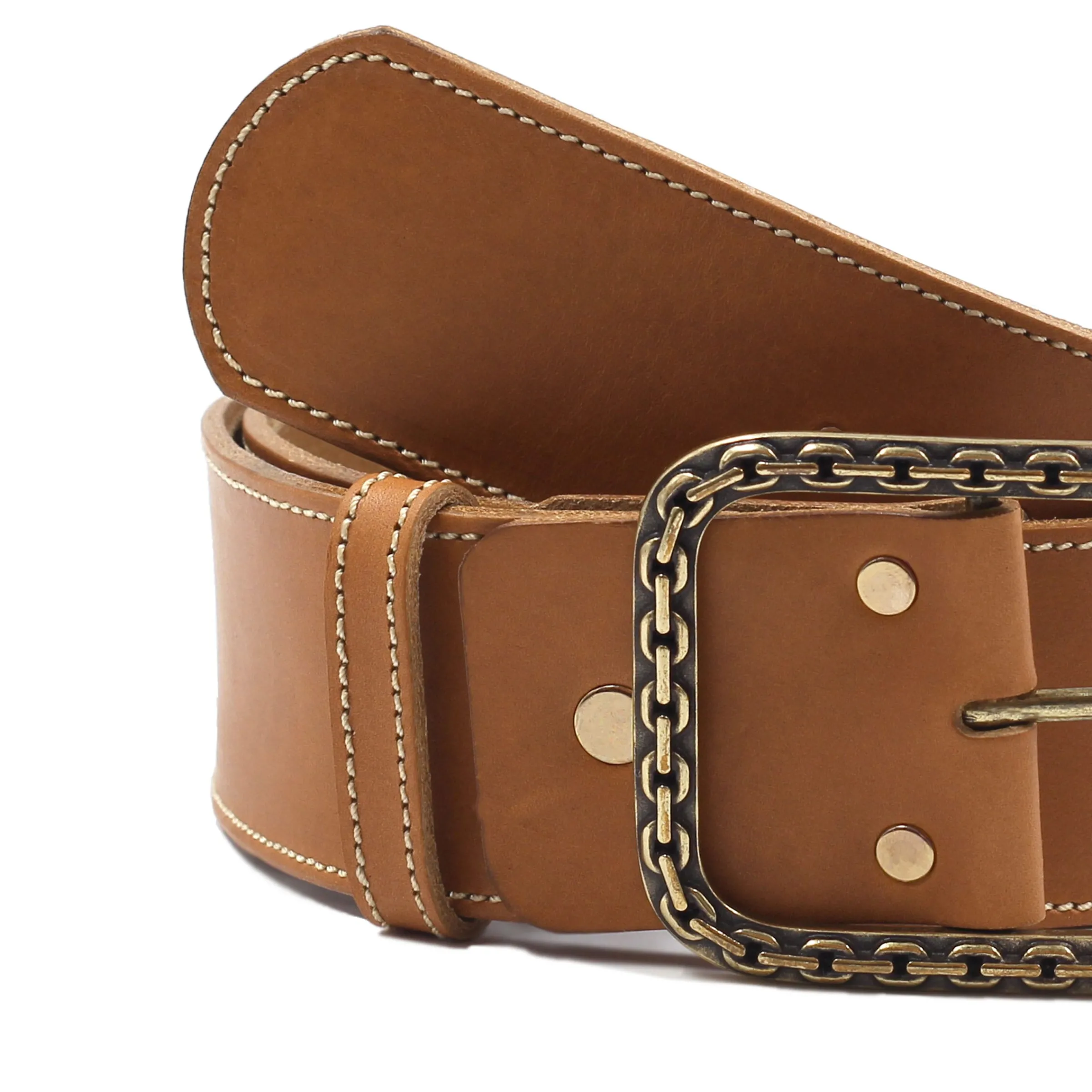 ceinture_bijou_cuir_camel_3.webp Femme JULES & JENN Ceintures | Ceinture bijou cuir