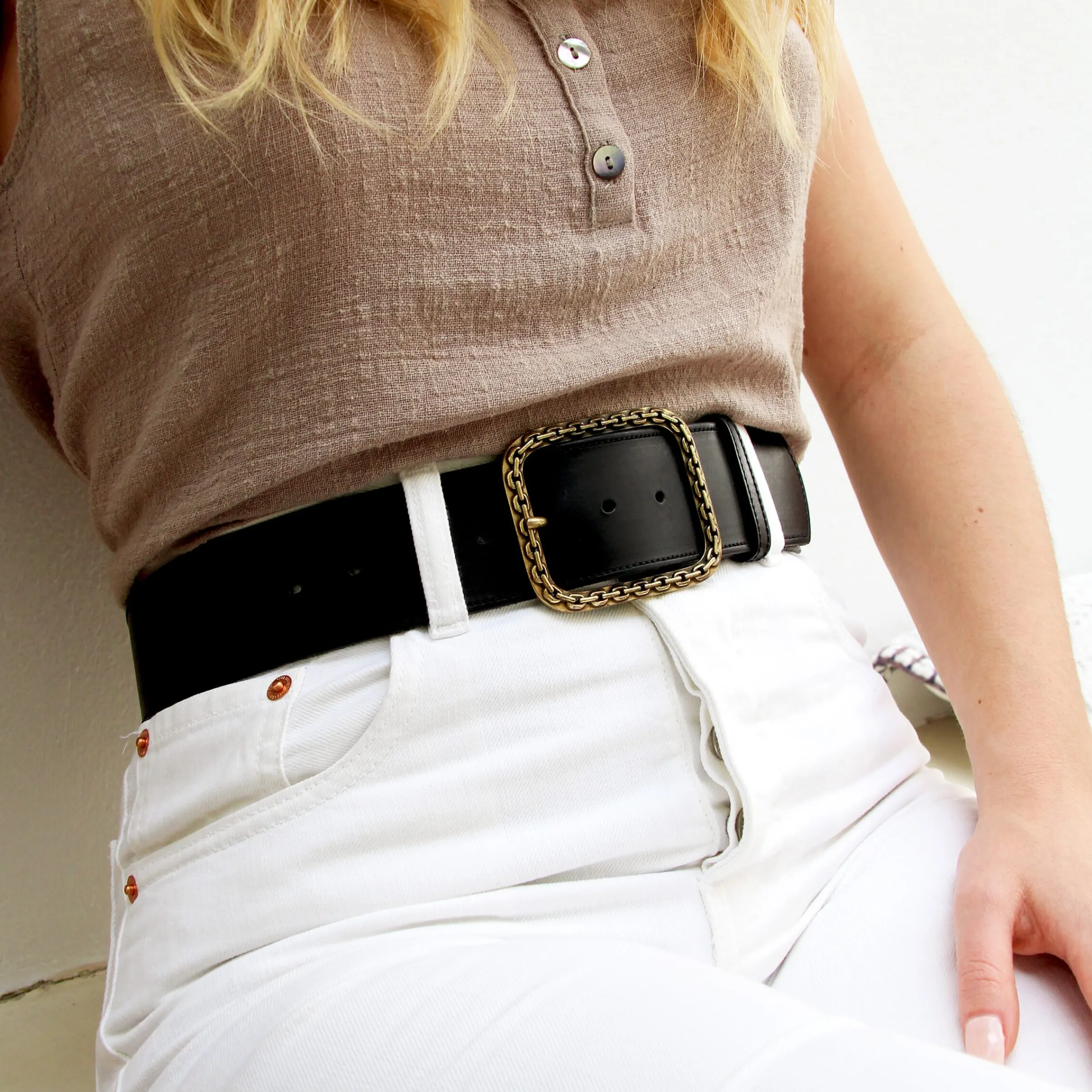 Femme JULES & JENN Ceintures | Ceinture bijou cuir