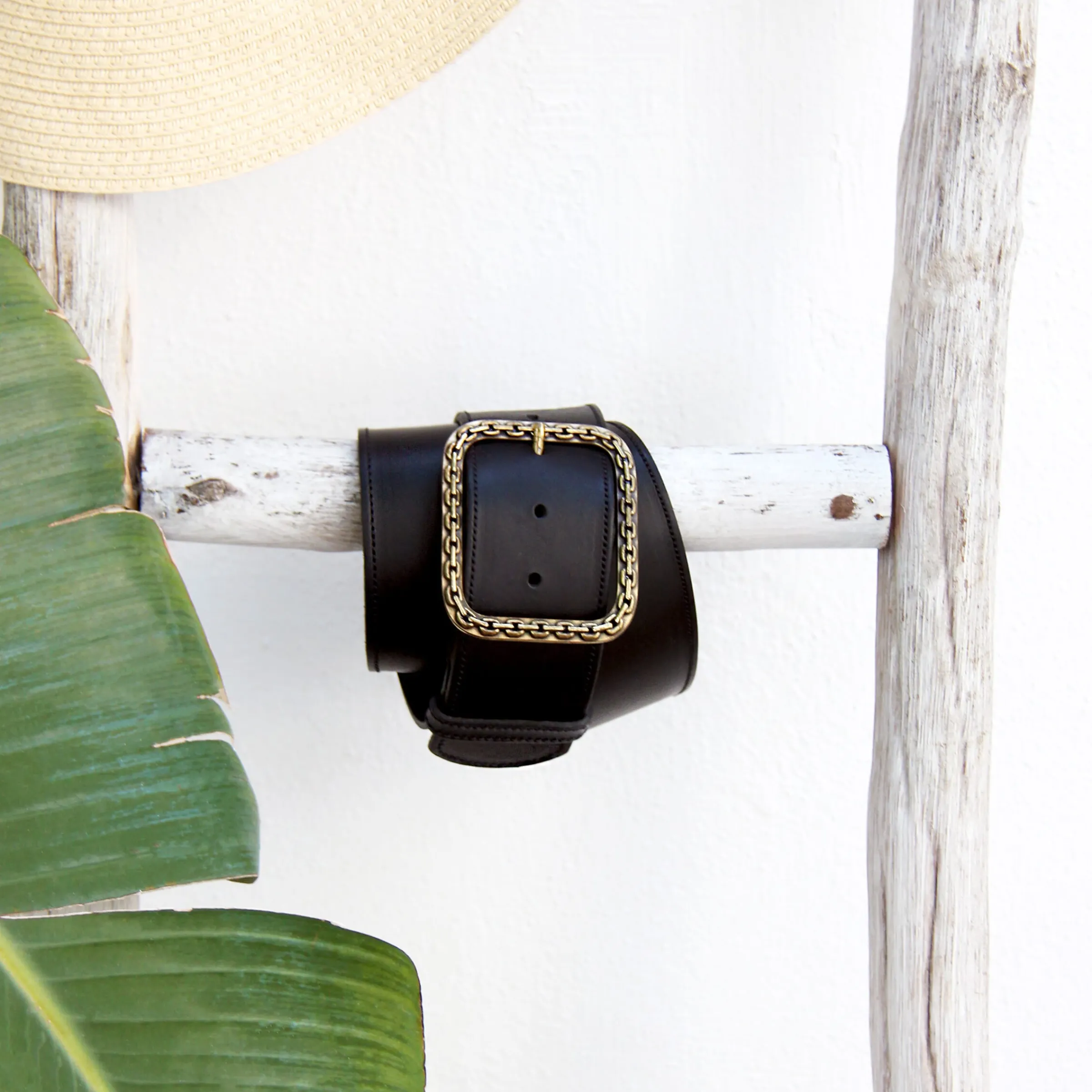 ceinture_bijou_cuir_noir_2.webp Femme JULES & JENN Ceintures | Ceinture bijou cuir