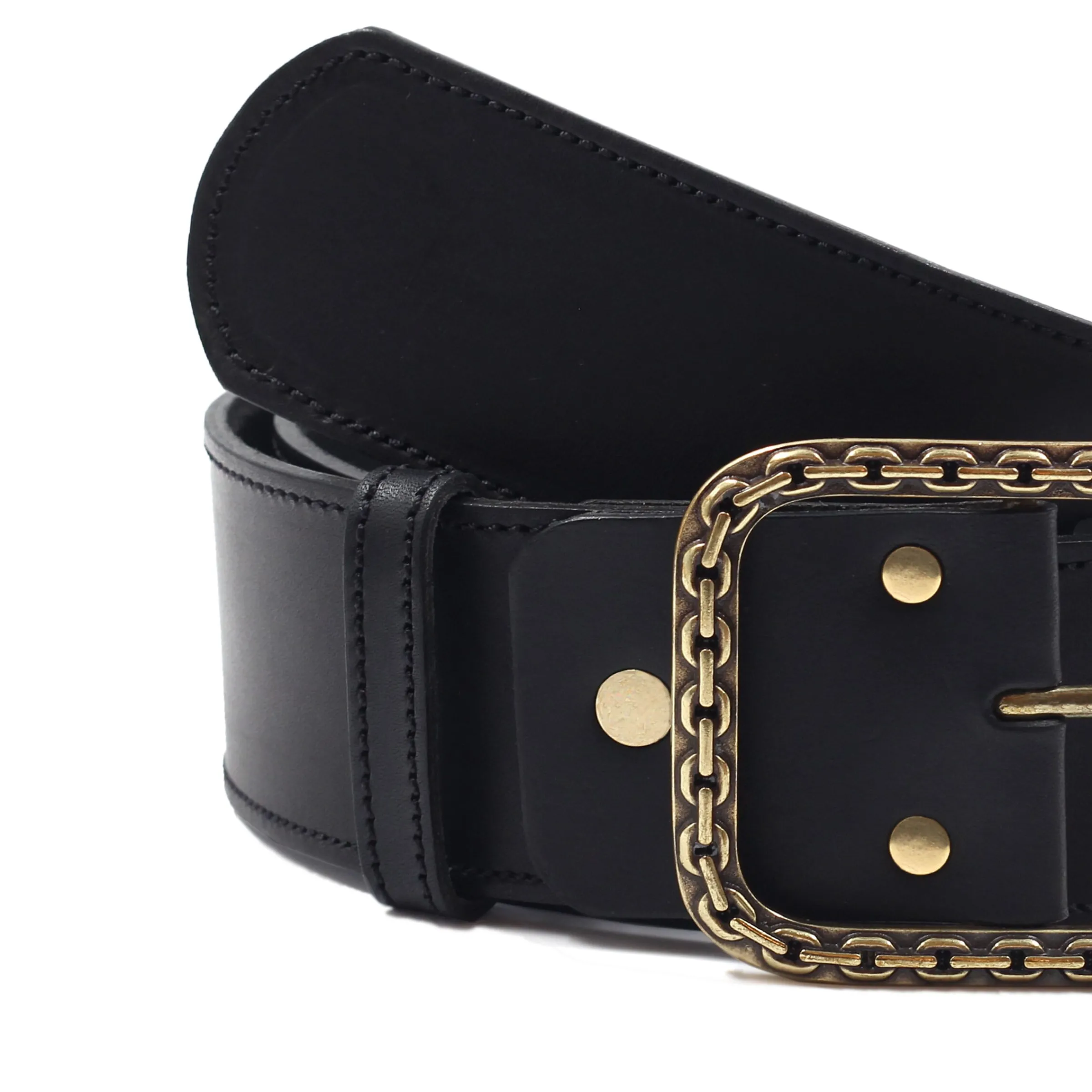 ceinture_bijou_cuir_noir_3.webp Femme JULES & JENN Ceintures | Ceinture bijou cuir