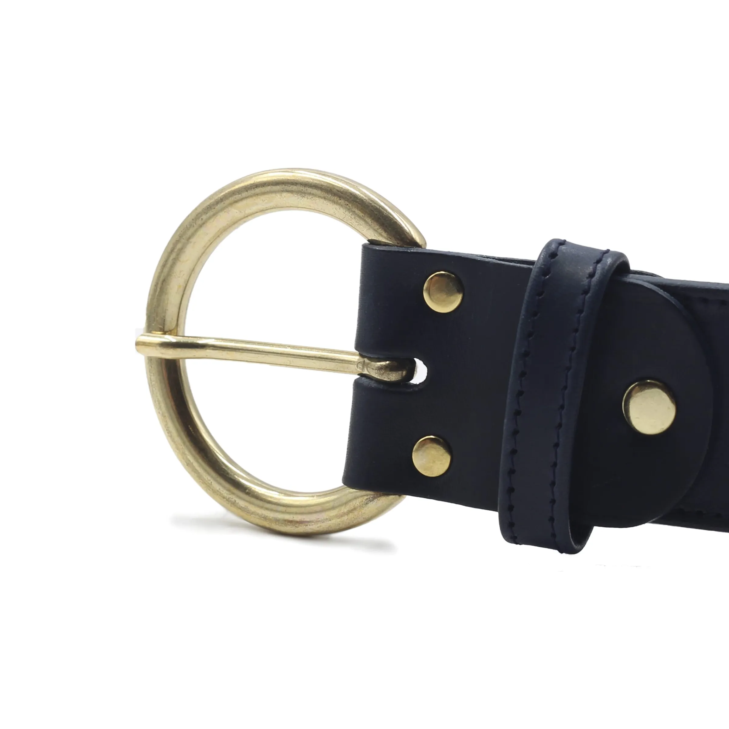 Femme JULES & JENN Ceintures | Ceinture bohème cuir bleu