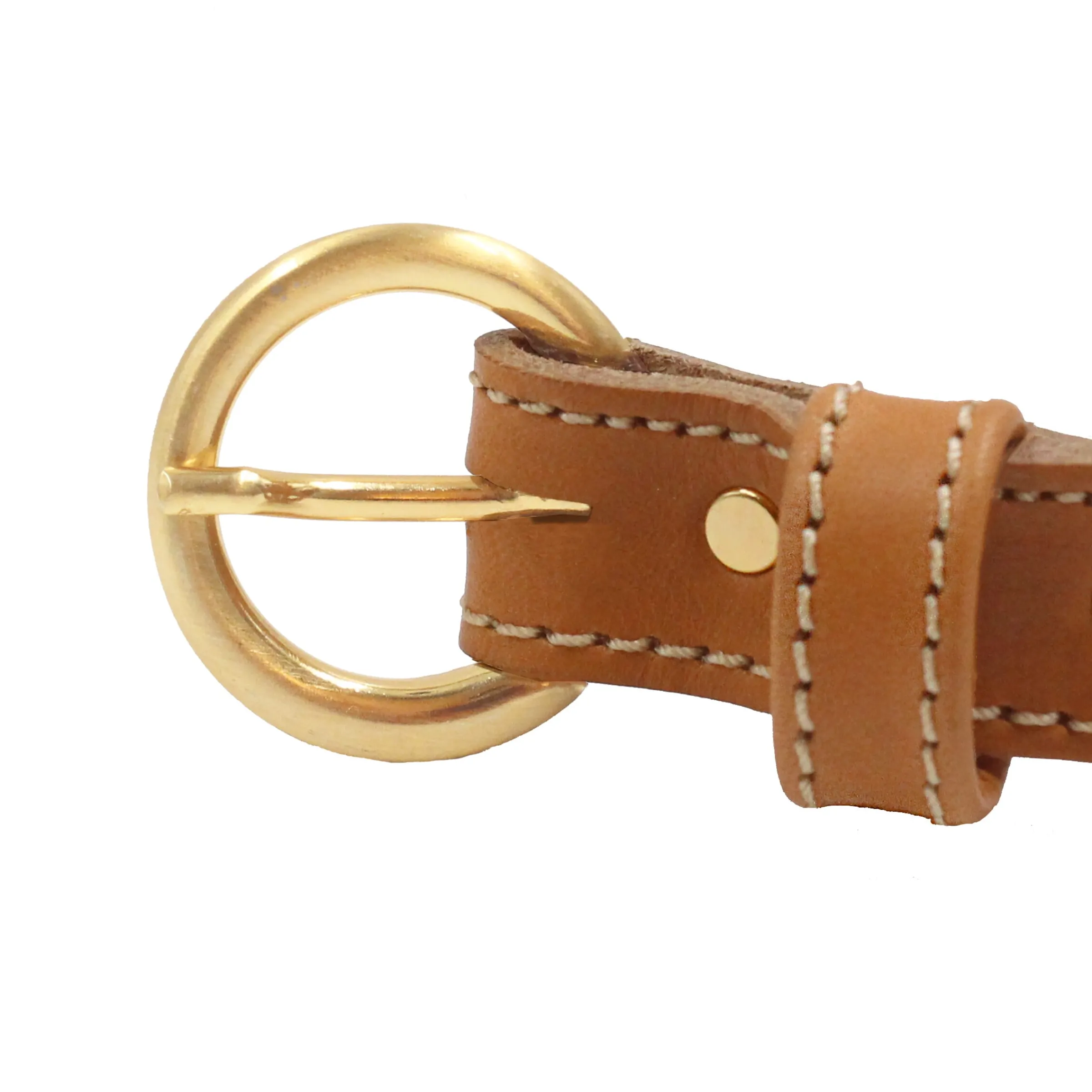 Femme JULES & JENN Ceintures | Ceinture boucle d'or cuir