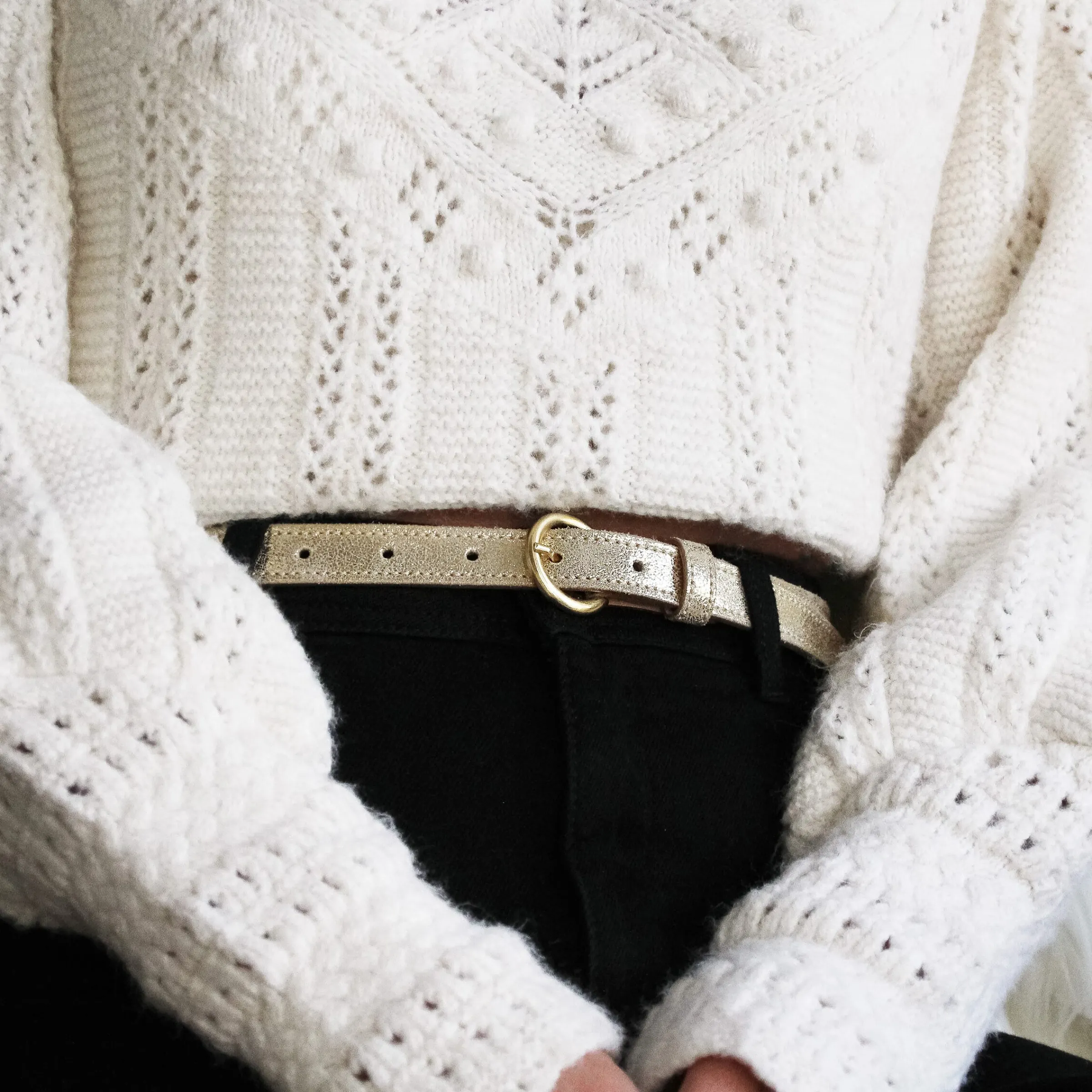 Femme JULES & JENN Ceintures | Ceinture boucle d'or cuir