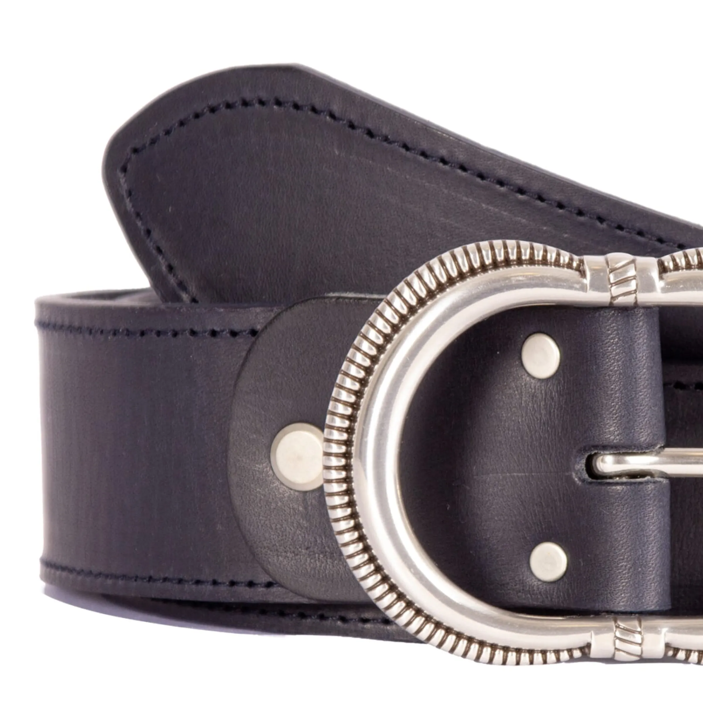ceinture_camargue_cuir_bleu_3.webp Femme JULES & JENN Ceintures | Ceinture Camargue cuir bleu