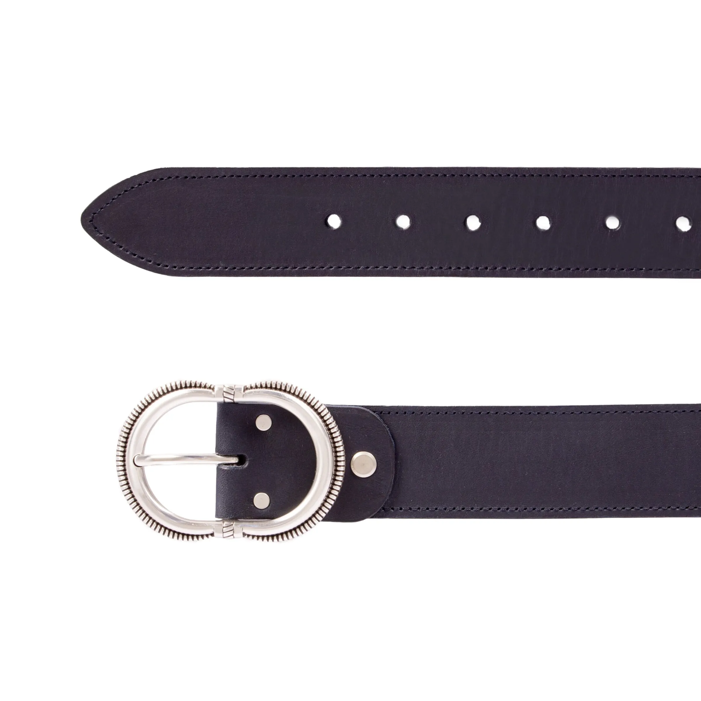 ceinture_camargue_cuir_bleu_4.webp Femme JULES & JENN Ceintures | Ceinture Camargue cuir bleu