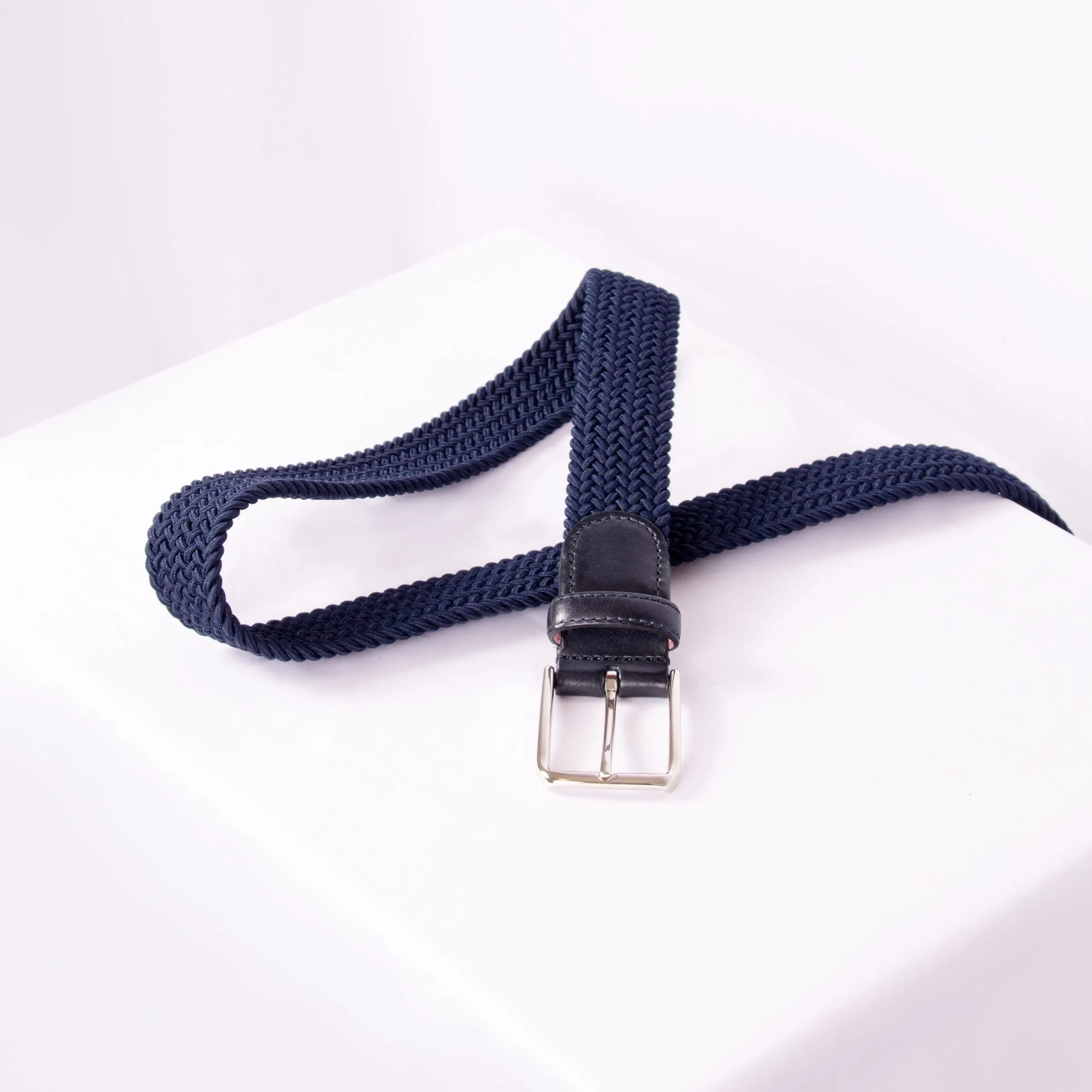 ceinture_tresse_bleue_2.webp Homme JULES & JENN Ceintures | Ceinture tressée bleue