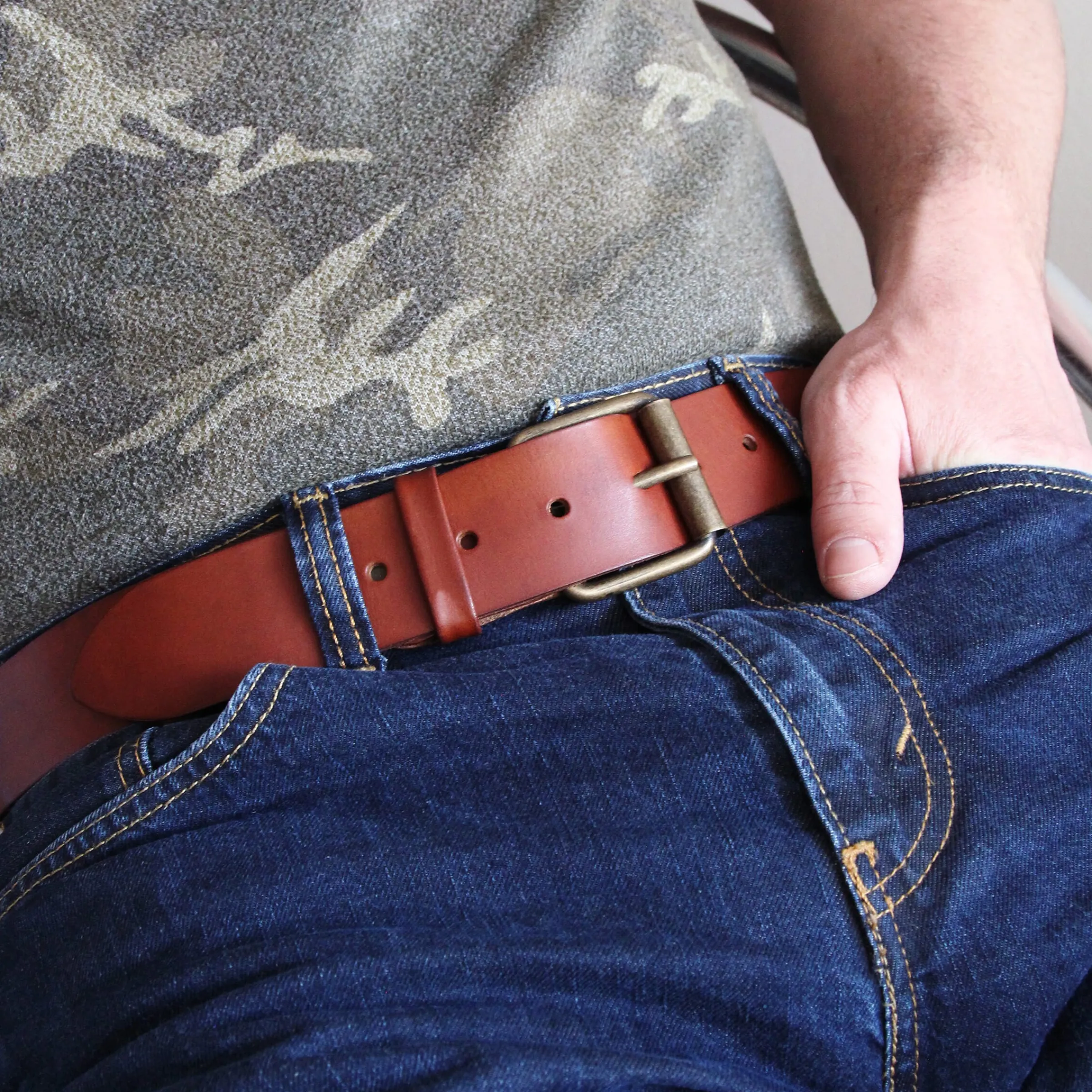 Homme JULES & JENN Ceintures | Ceinture week-end cuir