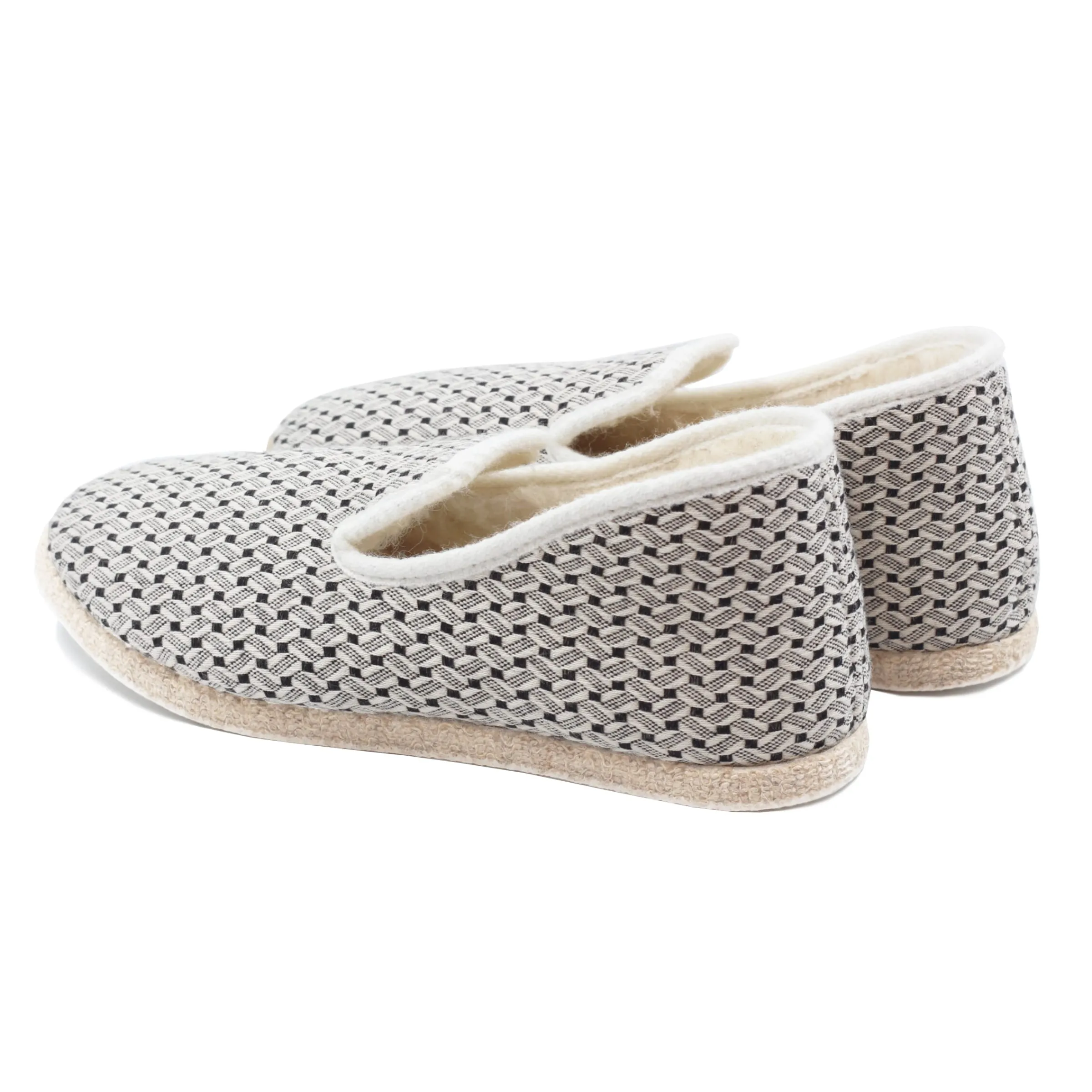 Femme JULES & JENN Charentaises | Charentaises | Charentaises tradition blanc noir