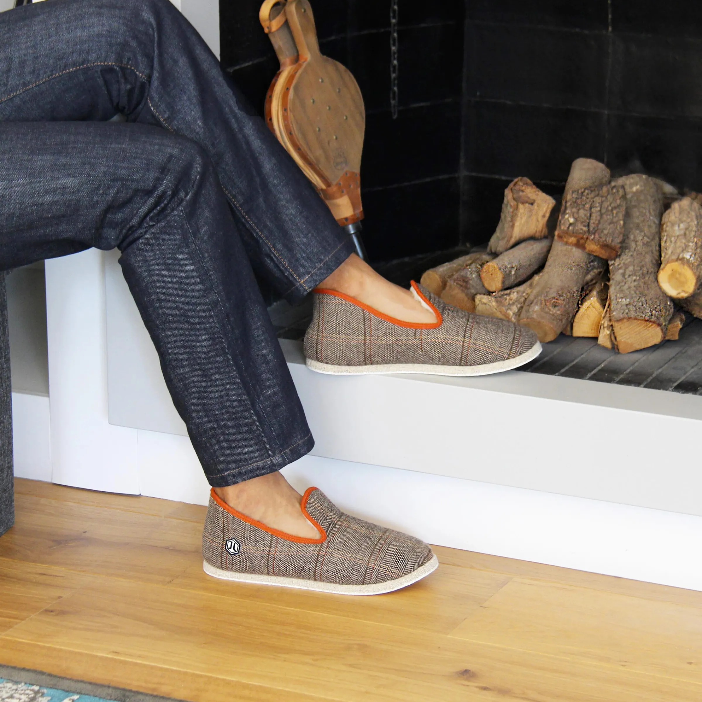 Homme JULES & JENN Charentaises | Charentaises tradition marron