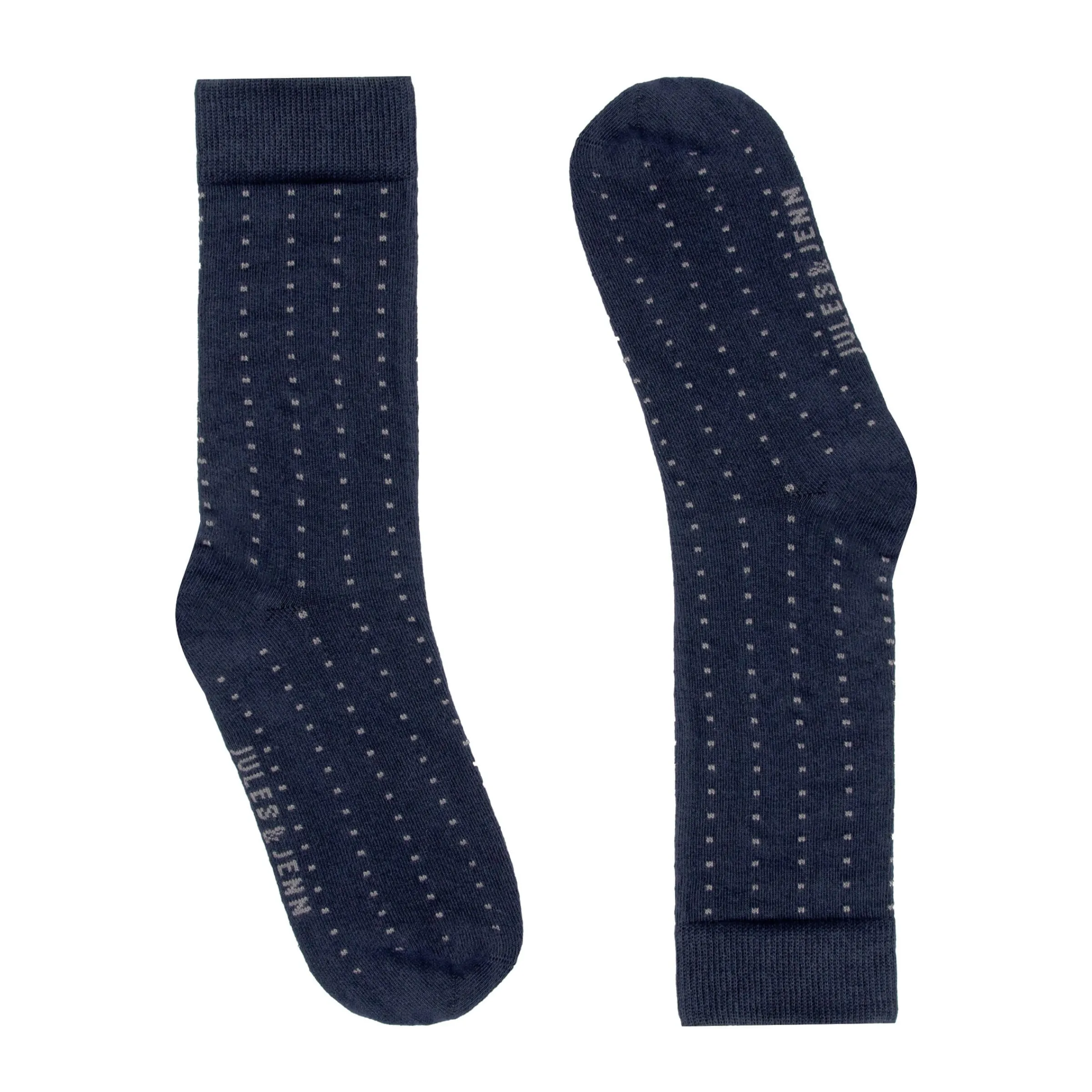 Homme JULES & JENN Chaussettes | Chaussettes mini pois coton bleu gris