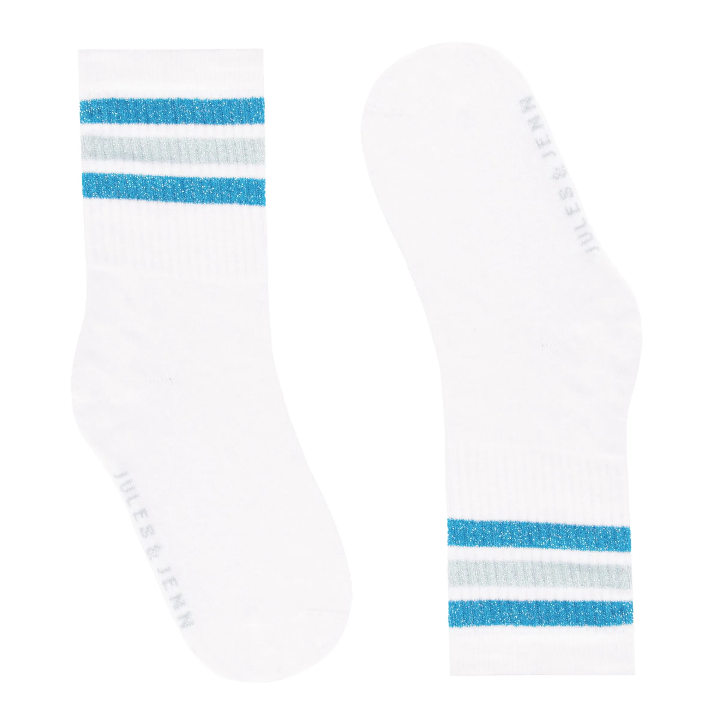 Femme JULES & JENN Chaussettes | Chaussettes sport coton blanc bleu