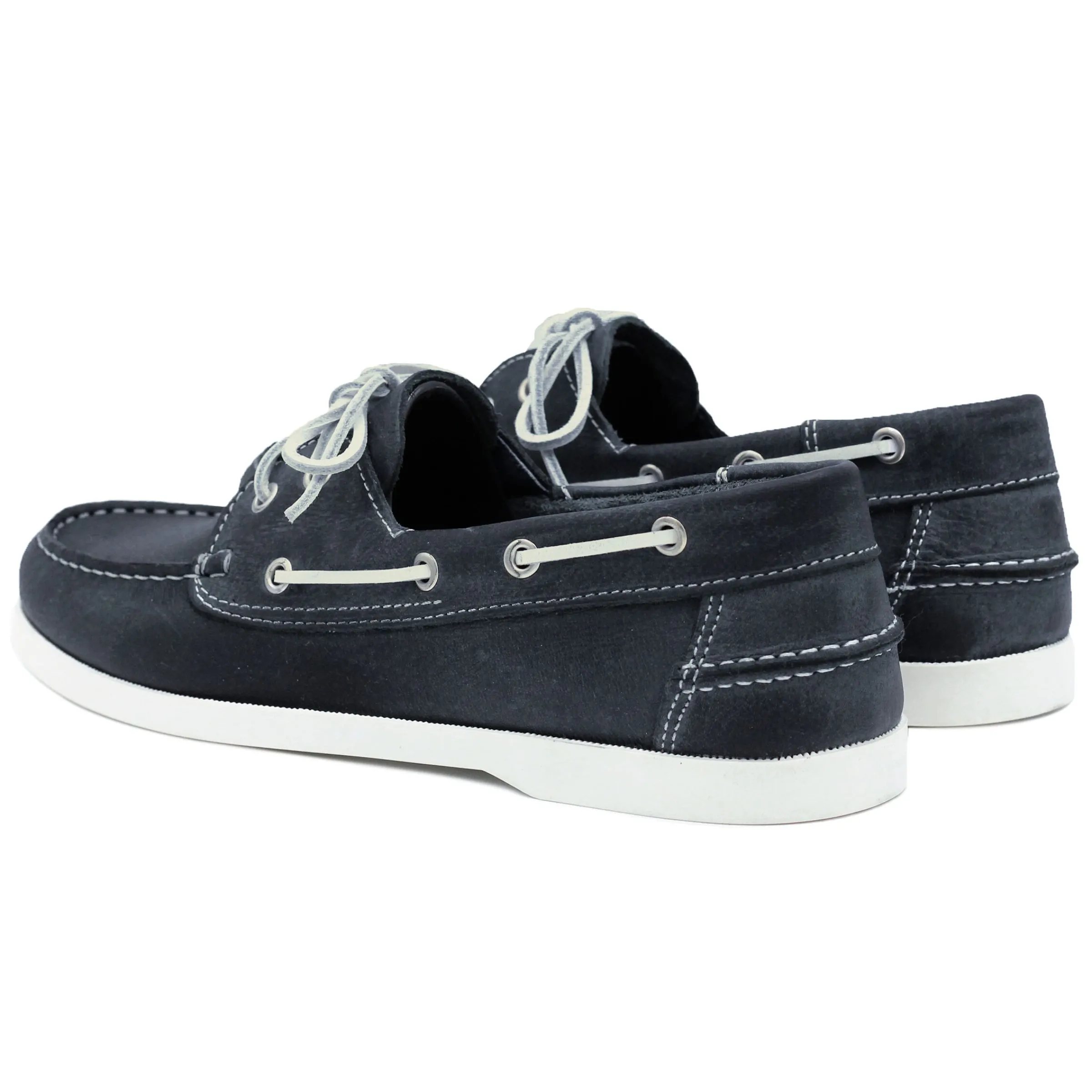 Homme JULES & JENN Chaussures Bateau | Chaussures bateau cuir bleu