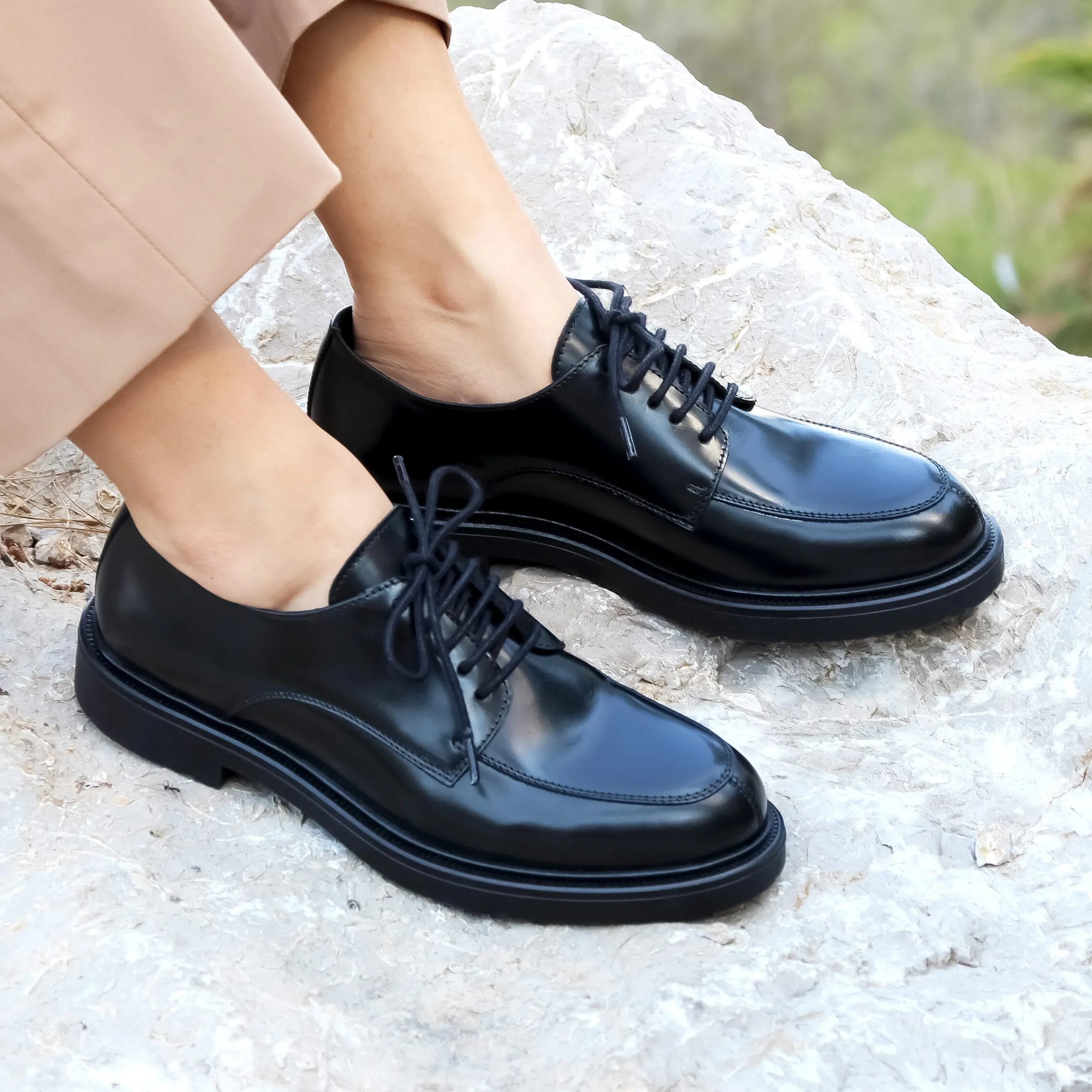 Femme JULES & JENN Mocassins & Derbies | Derbies cuir brillant