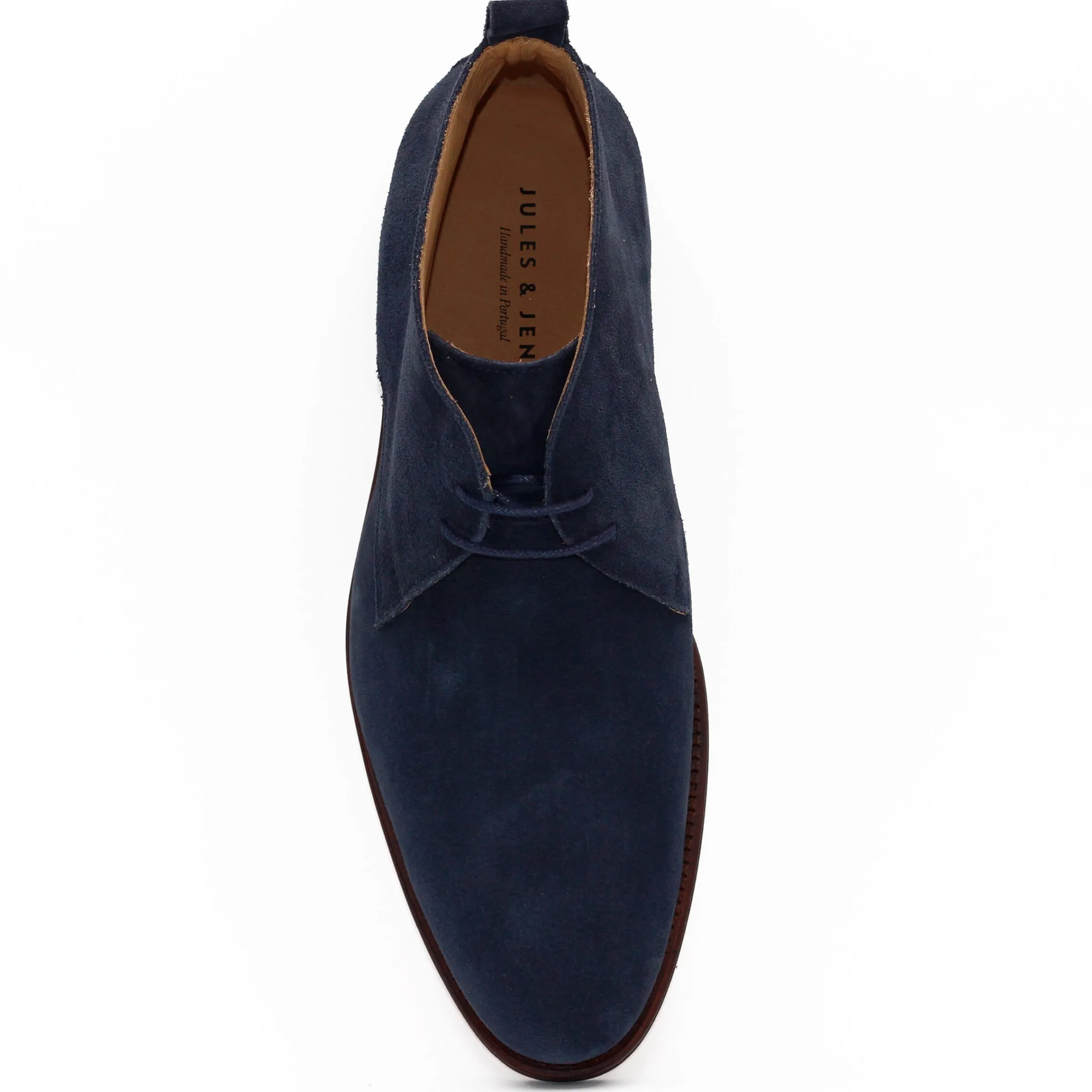 Homme JULES & JENN Fins De Série Solidaires | Desert boots cuir daim bleu