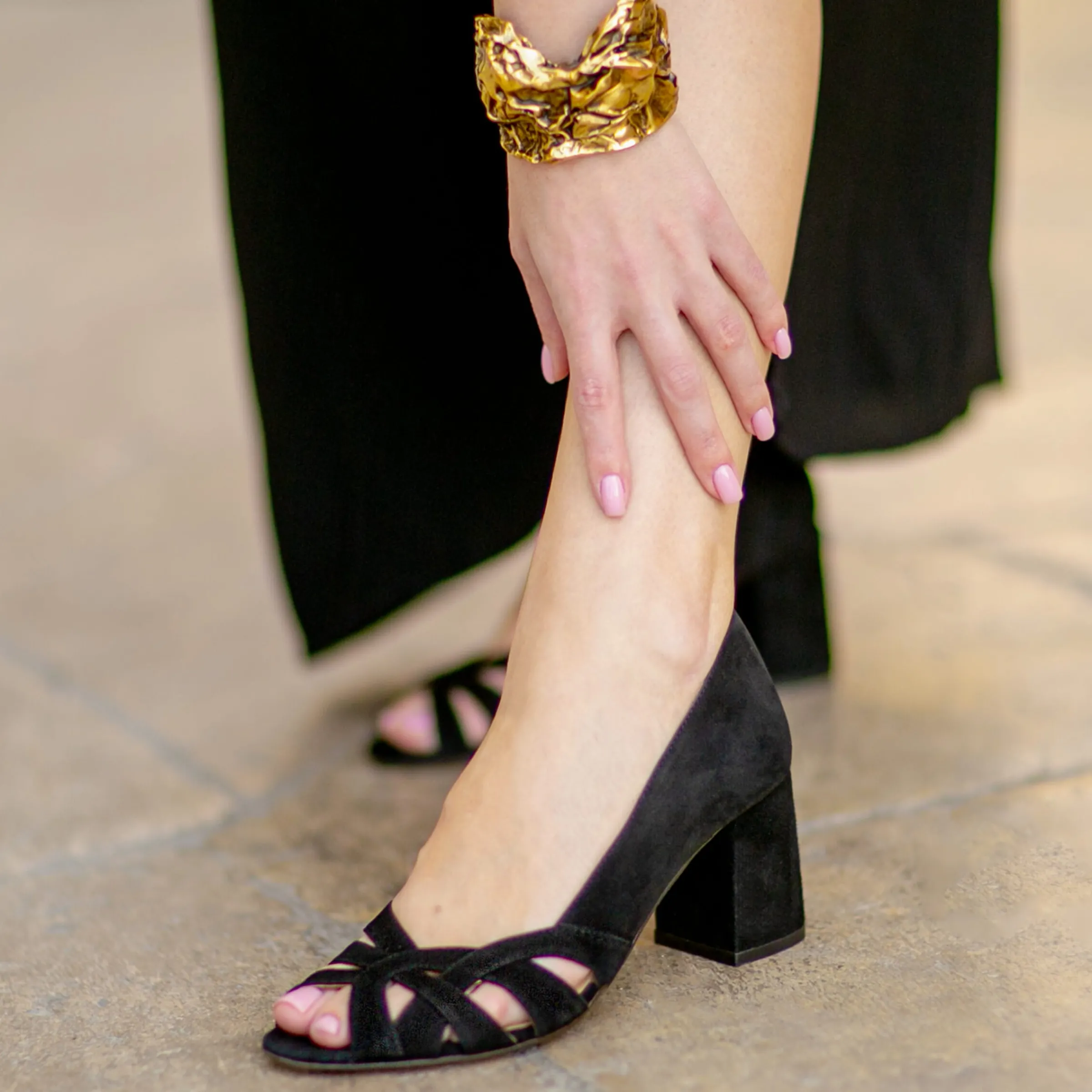 Femme JULES & JENN Sandales | Escarpins | Escarpins découpe cuir daim