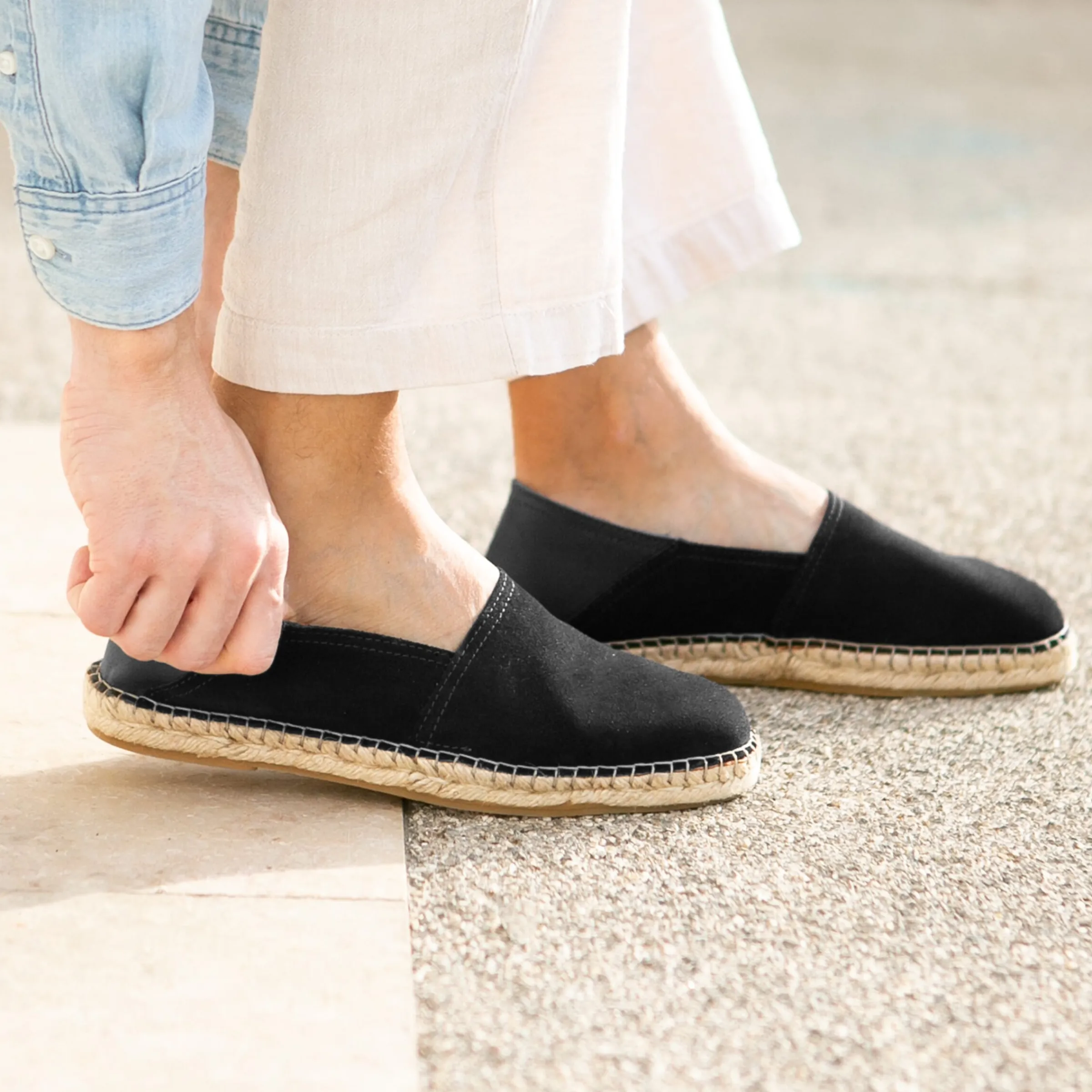 Homme JULES & JENN Espadrilles & Sandales | Espadrilles cuir daim