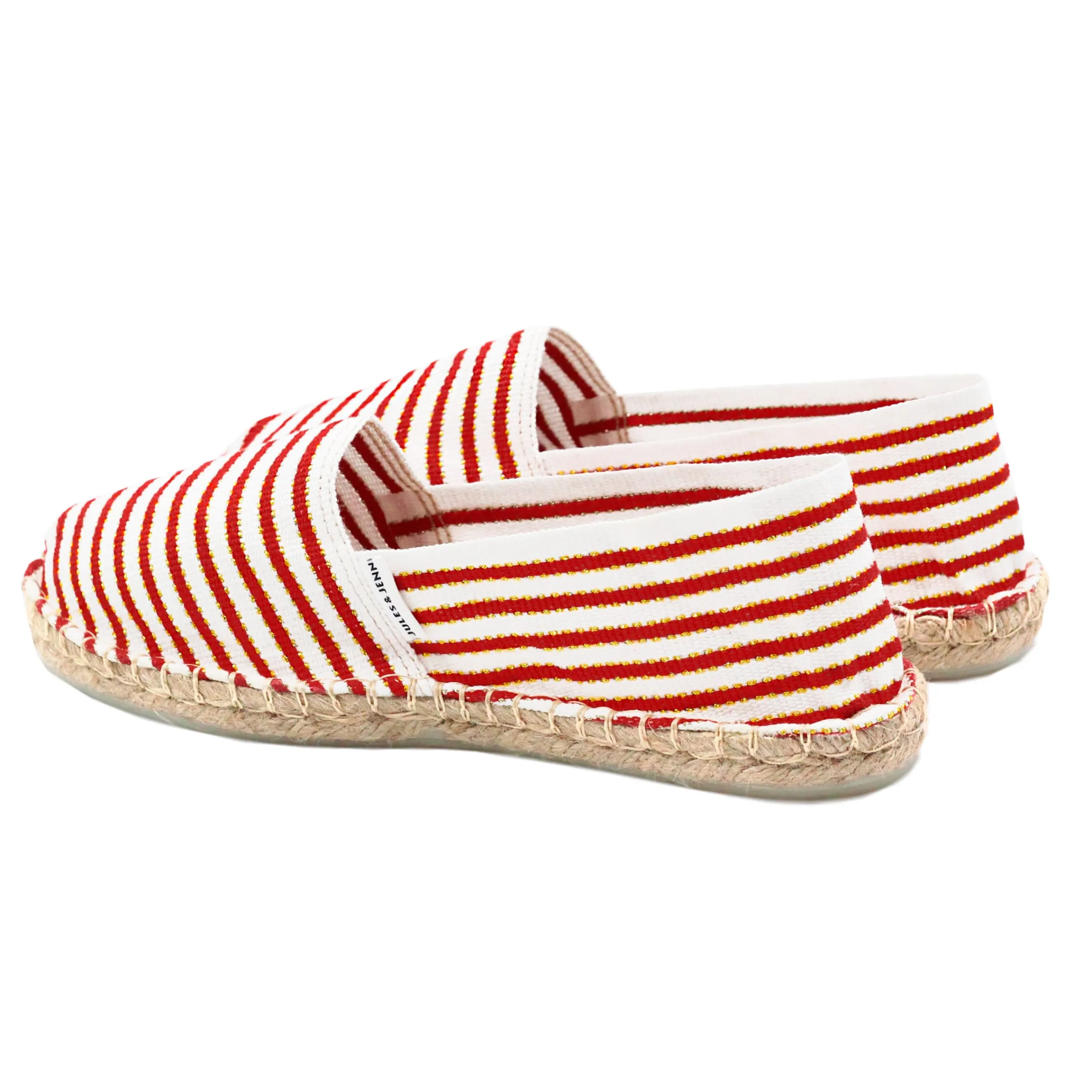 espadrilles_toile_coton_rouge_amp_dor_3.webp Femme JULES & JENN Dressing Recyclé | Espadrilles | Espadrilles toile coton rouge & doré