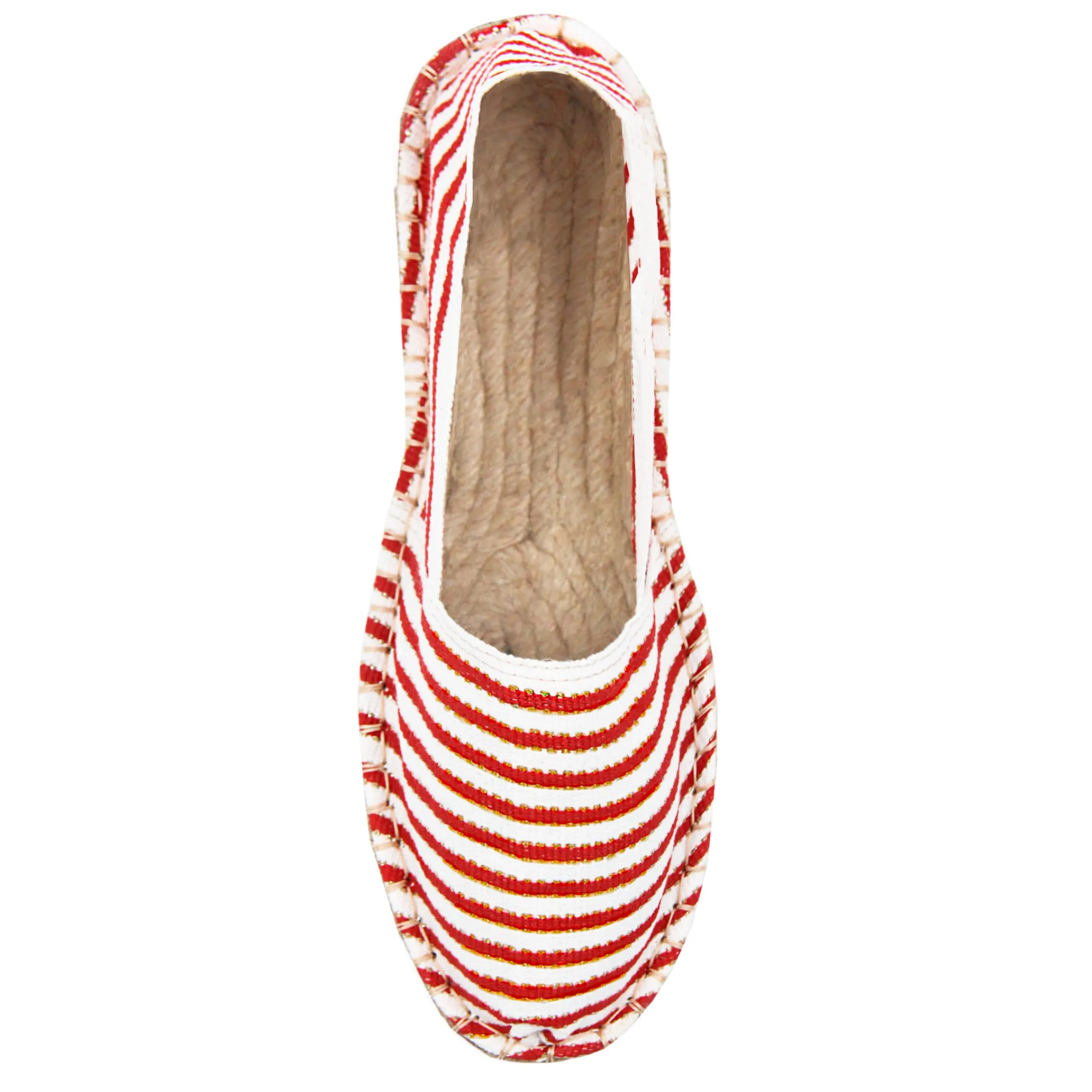 espadrilles_toile_coton_rouge_amp_dor_4.webp Femme JULES & JENN Dressing Recyclé | Espadrilles | Espadrilles toile coton rouge & doré