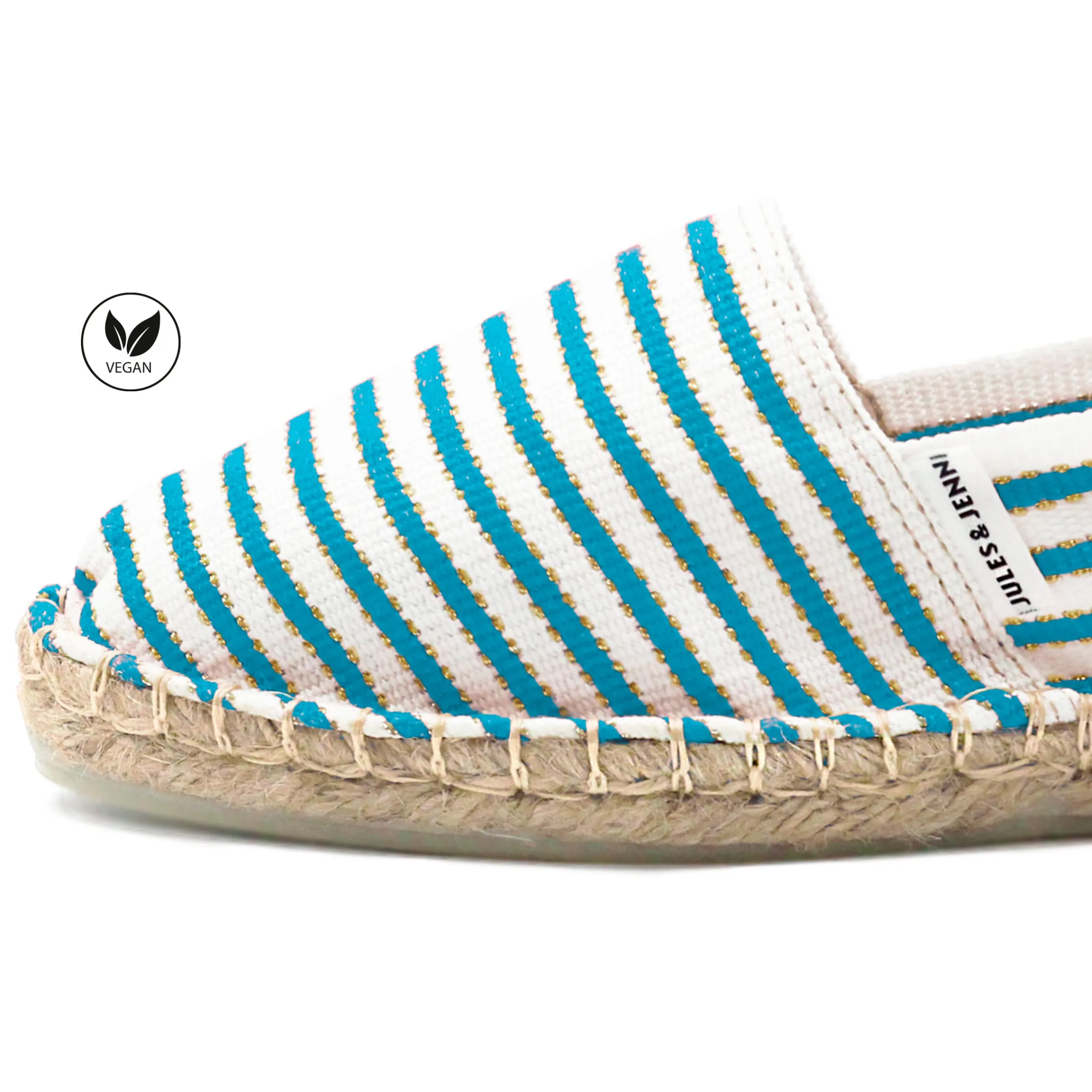 Femme JULES & JENN Dressing Recyclé | Espadrilles | Espadrilles toile coton turquoise