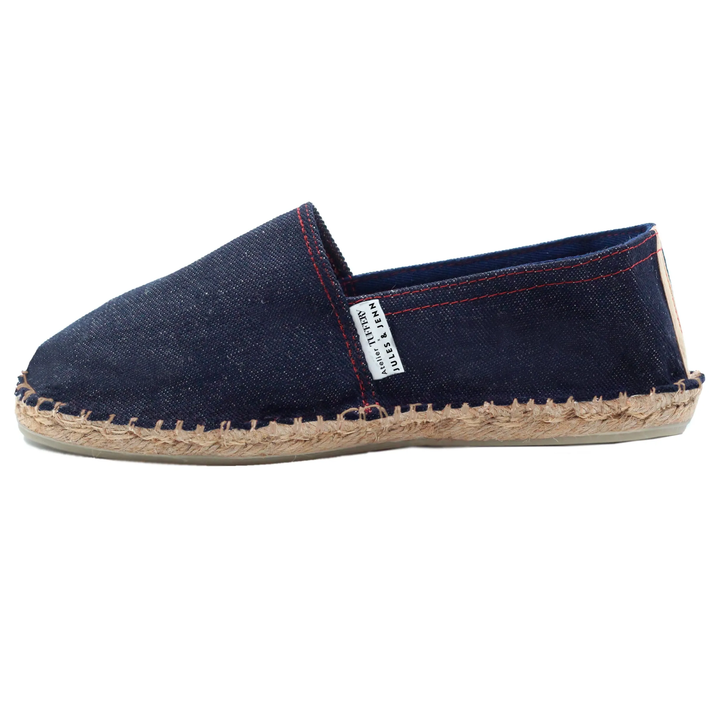 espadrilles_toile_jean_en_chanvre_bleu_4.webp Femme JULES & JENN Espadrilles | Espadrilles toile jean en chanvre bleu