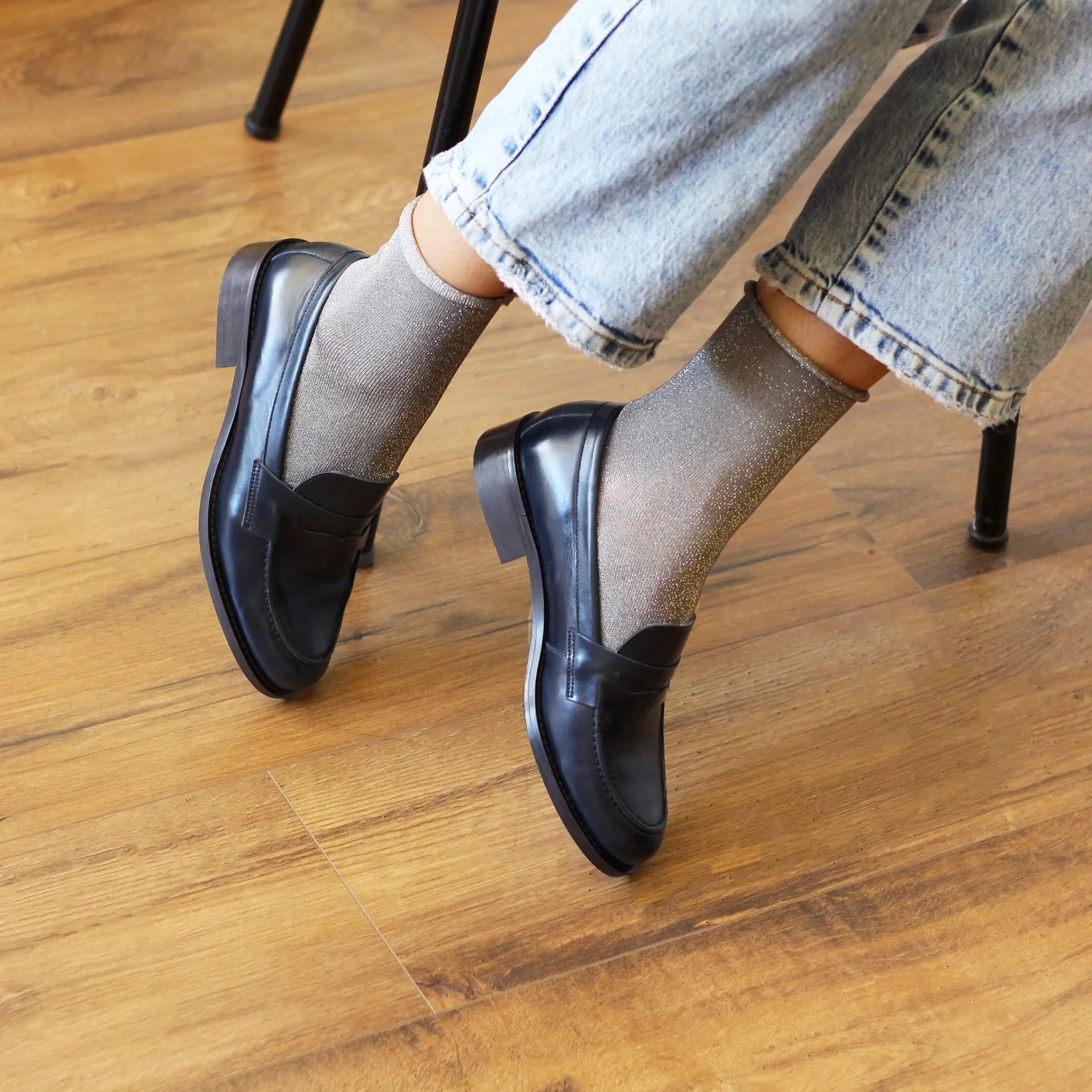 Femme JULES & JENN Mocassins & Derbies | Mocassins cuir bleu
