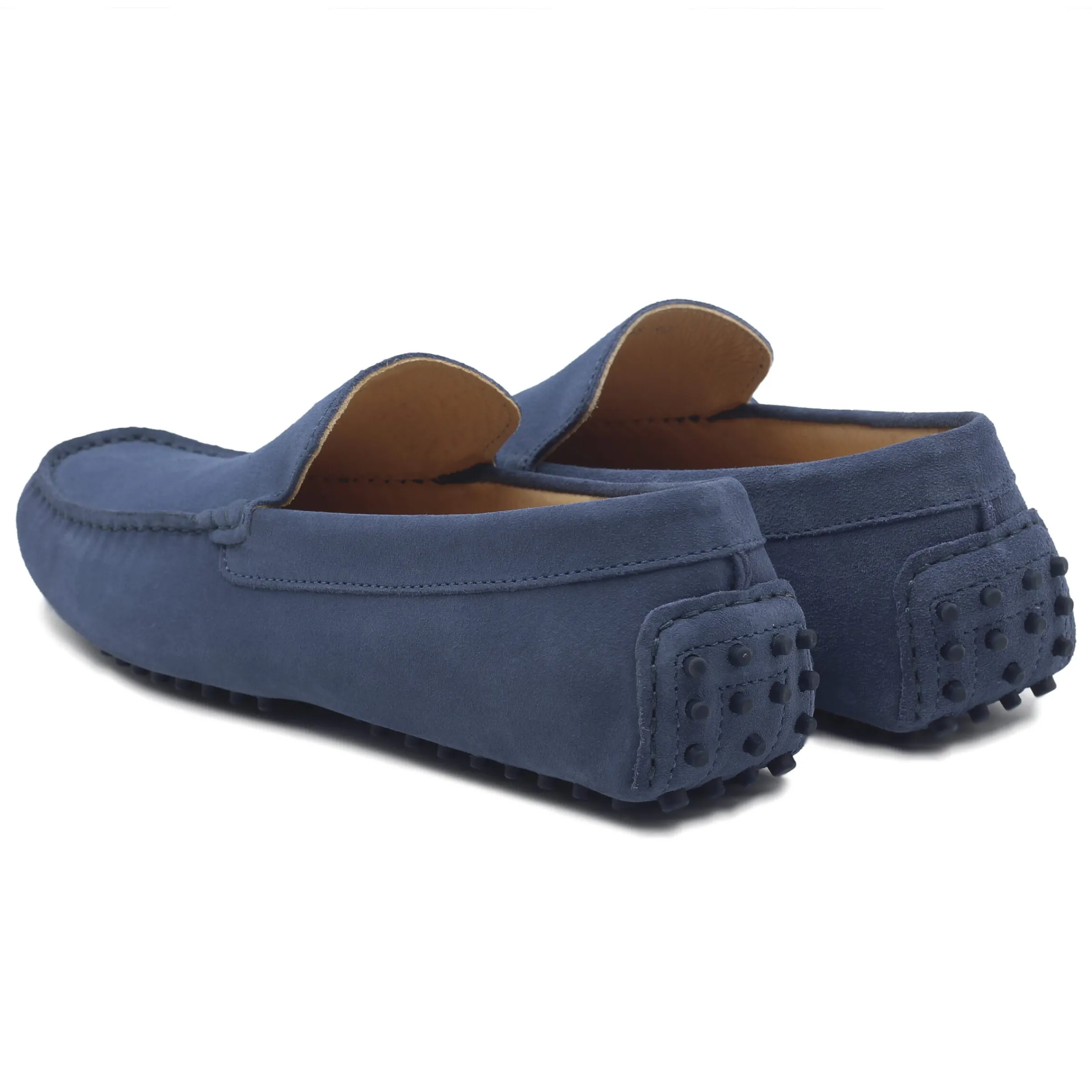 Homme JULES & JENN Mocassins | Mocassins cuir daim bleu