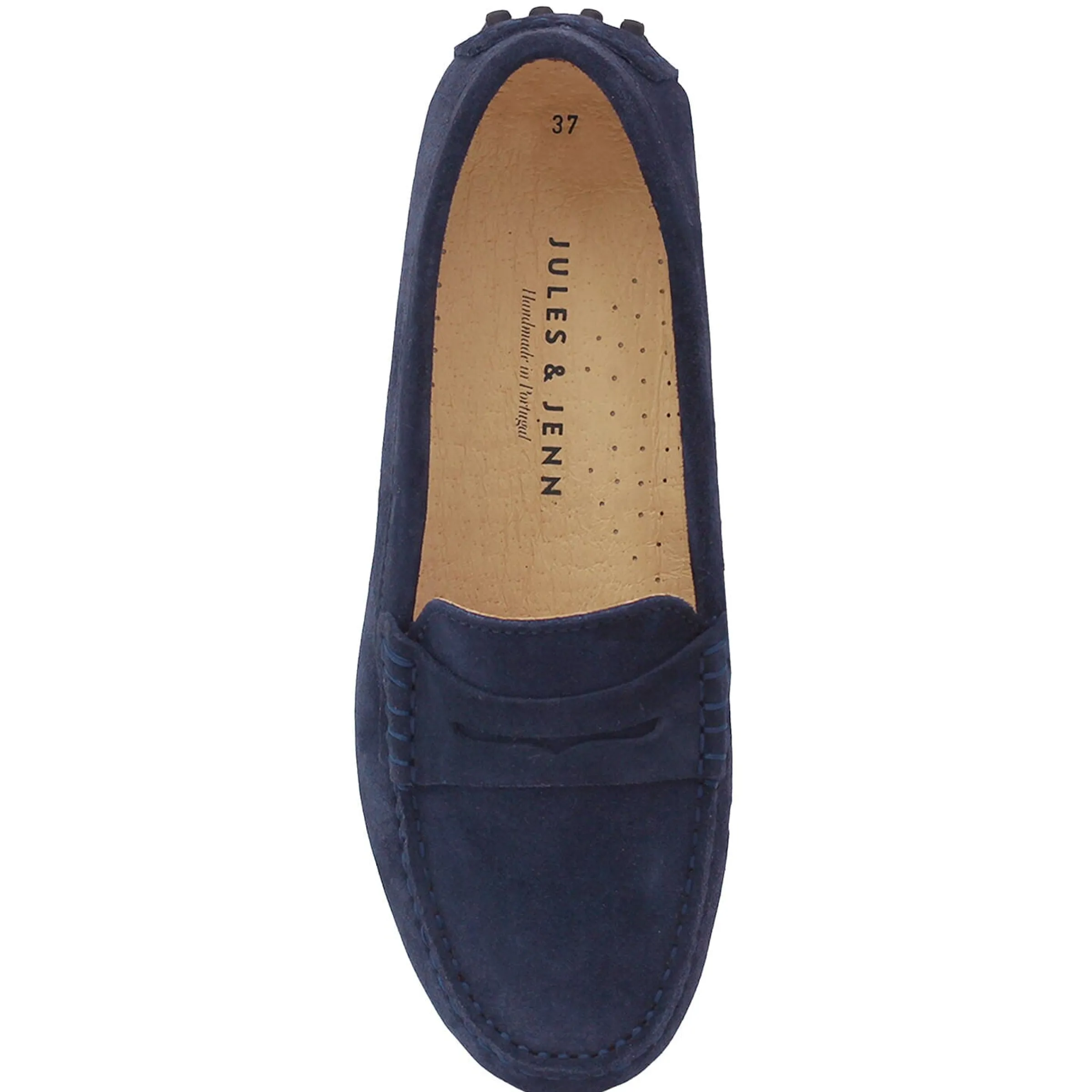 mocassins_cuir_daim_bleu_3.webp Femme JULES & JENN Mocassins & Derbies | Mocassins cuir daim bleu