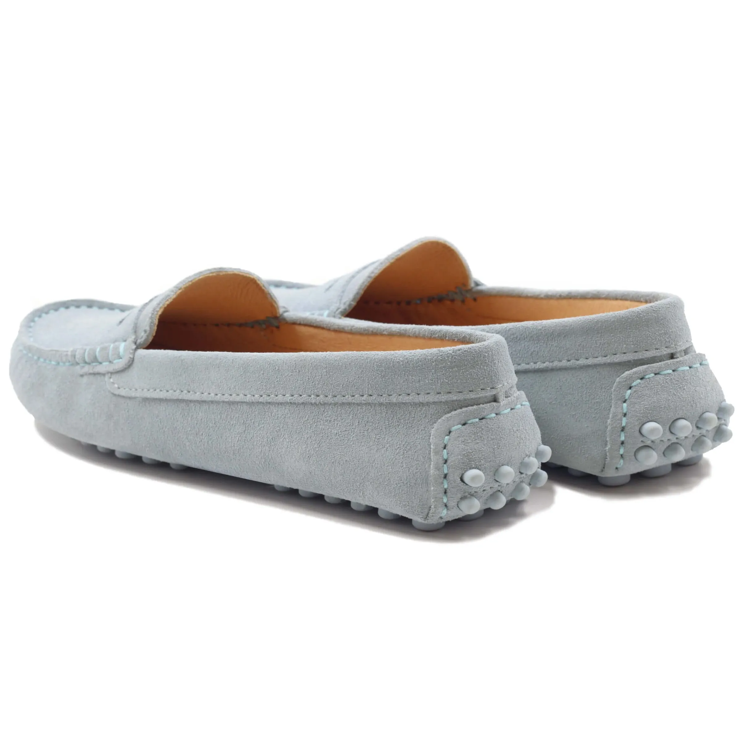 Femme JULES & JENN Mocassins & Derbies | Mocassins cuir daim bleu clair