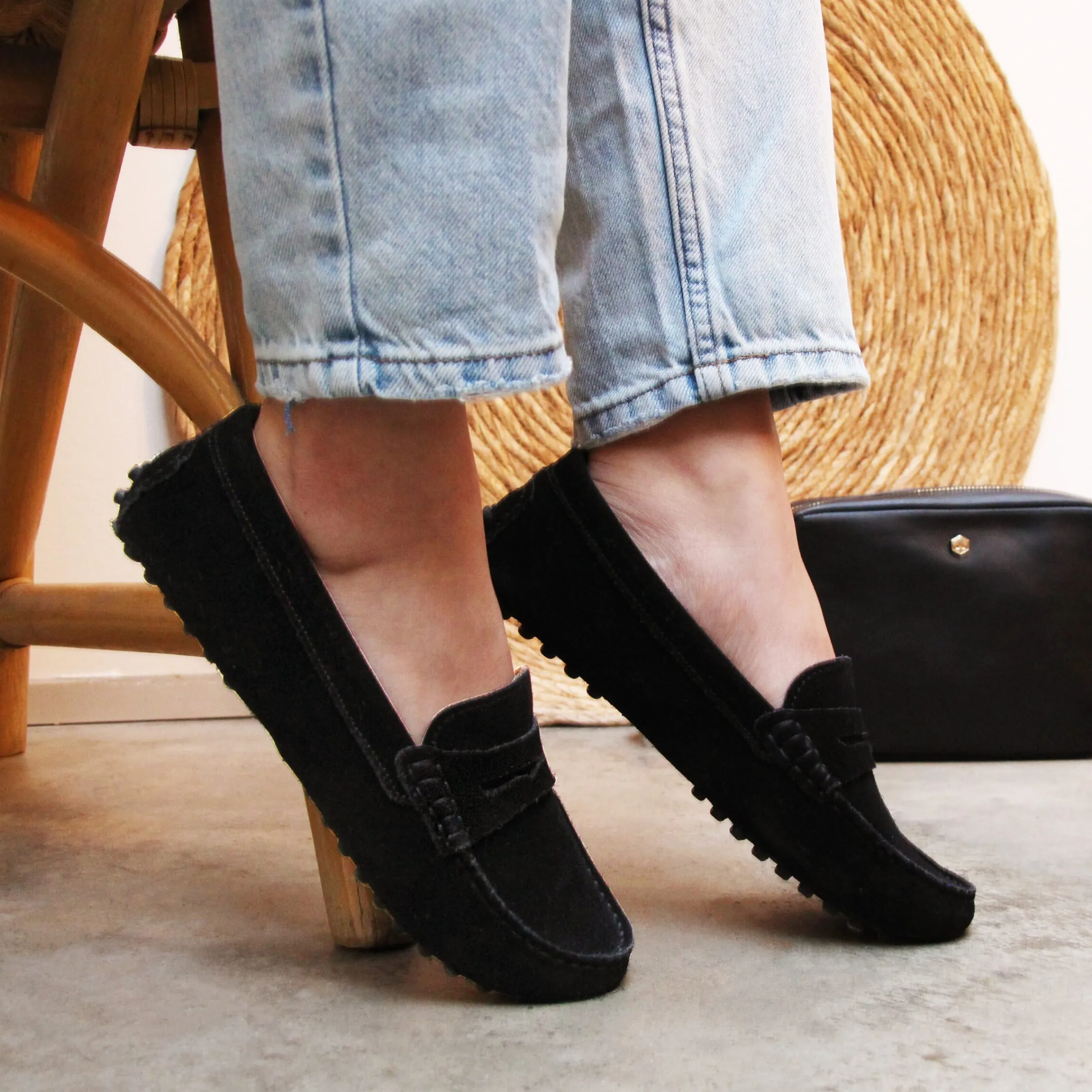 Femme JULES & JENN Mocassins & Derbies | Mocassins cuir daim