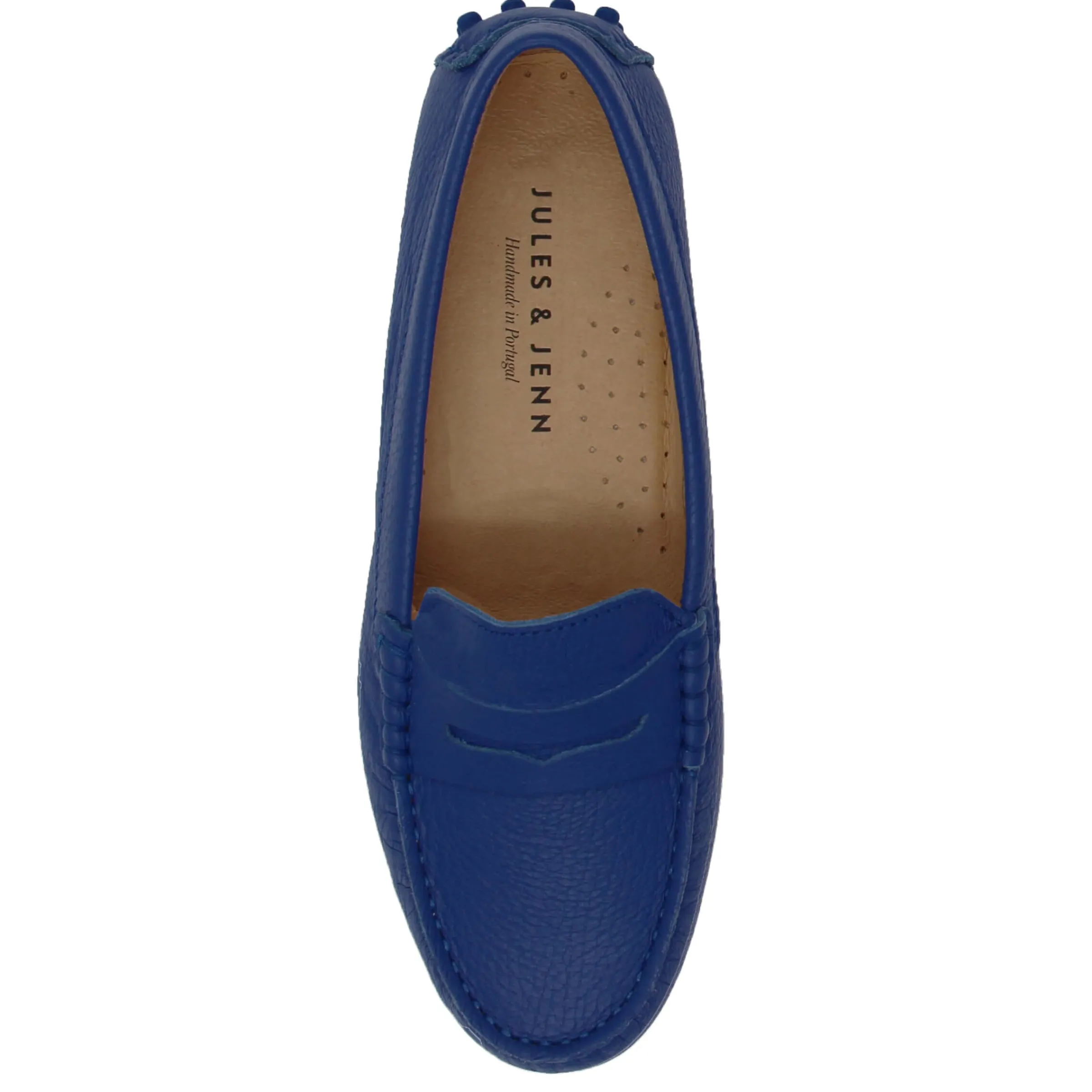 mocassins_cuir_grain_bleu_royal_3.webp Femme JULES & JENN Mocassins & Derbies | Mocassins cuir grainé bleu royal