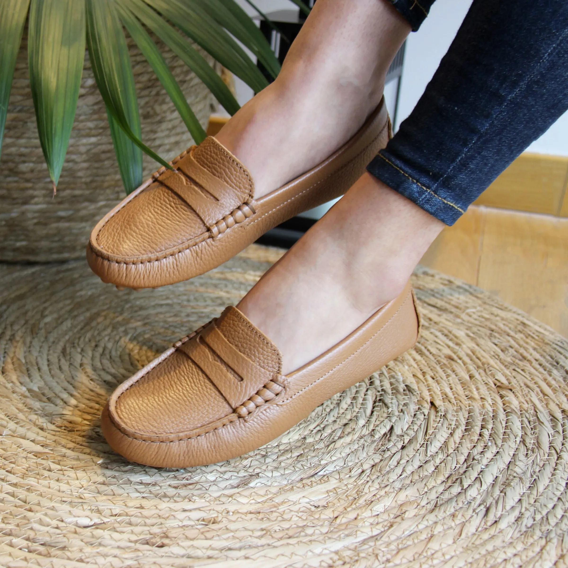 Femme JULES & JENN Mocassins & Derbies | Mocassins cuir grainé