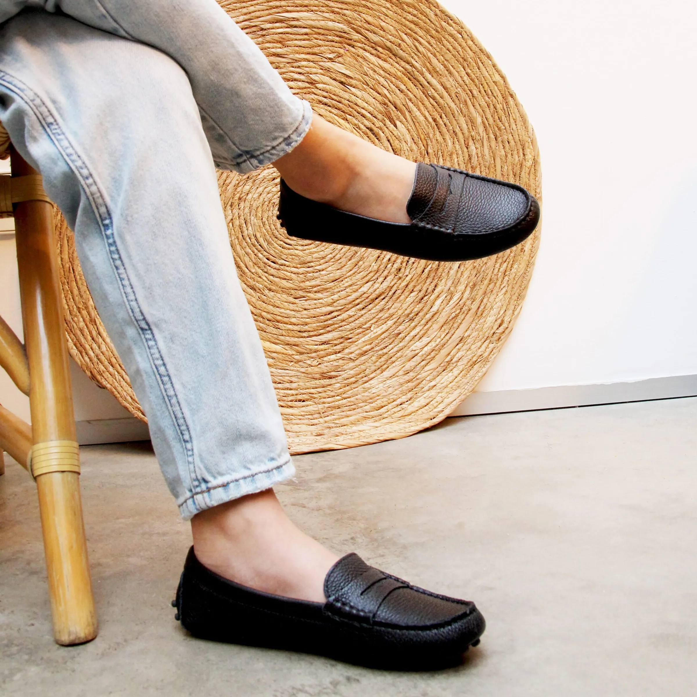 Femme JULES & JENN Mocassins & Derbies | Mocassins cuir grainé